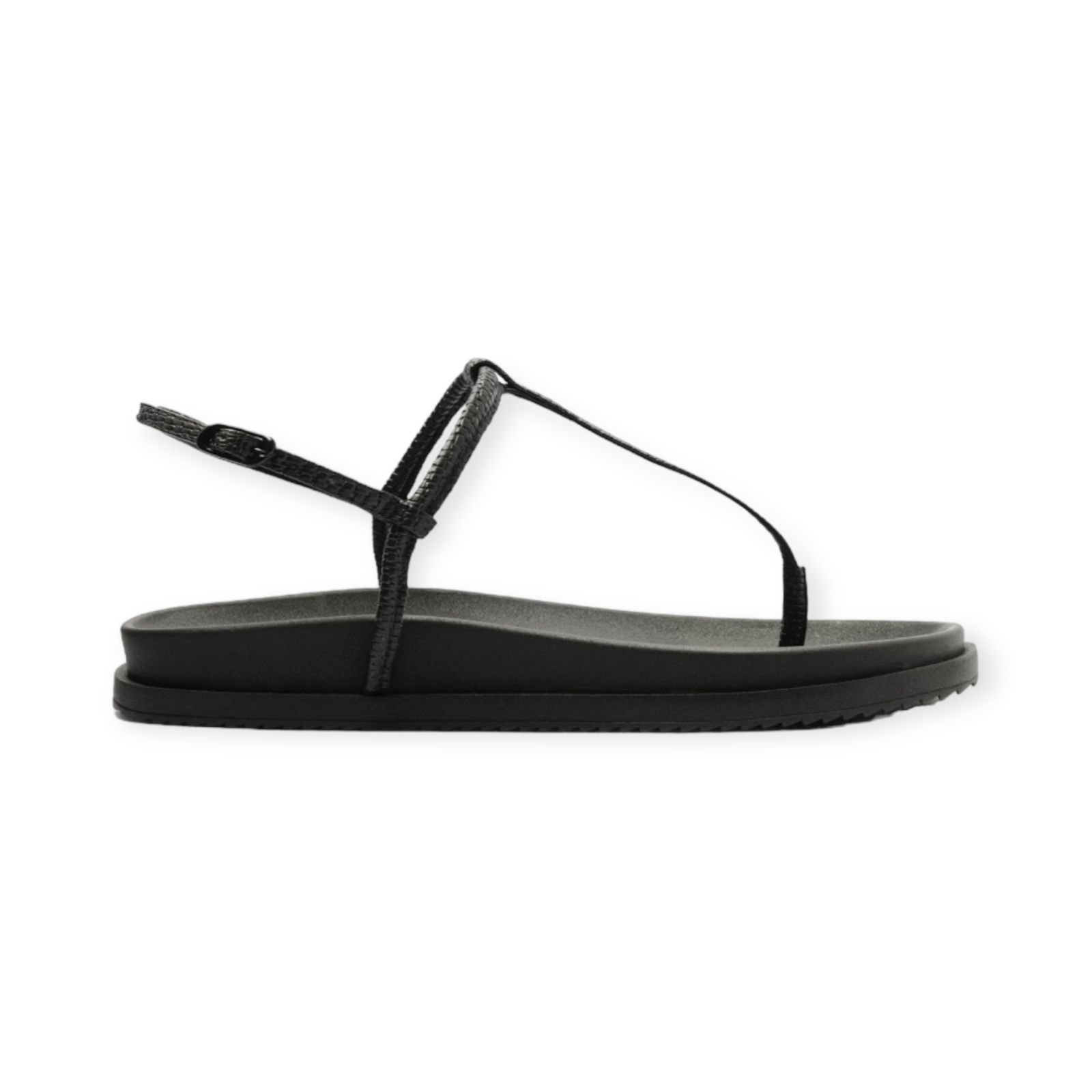 Sandalia Papete Feminina Anacapri Tiras Preto