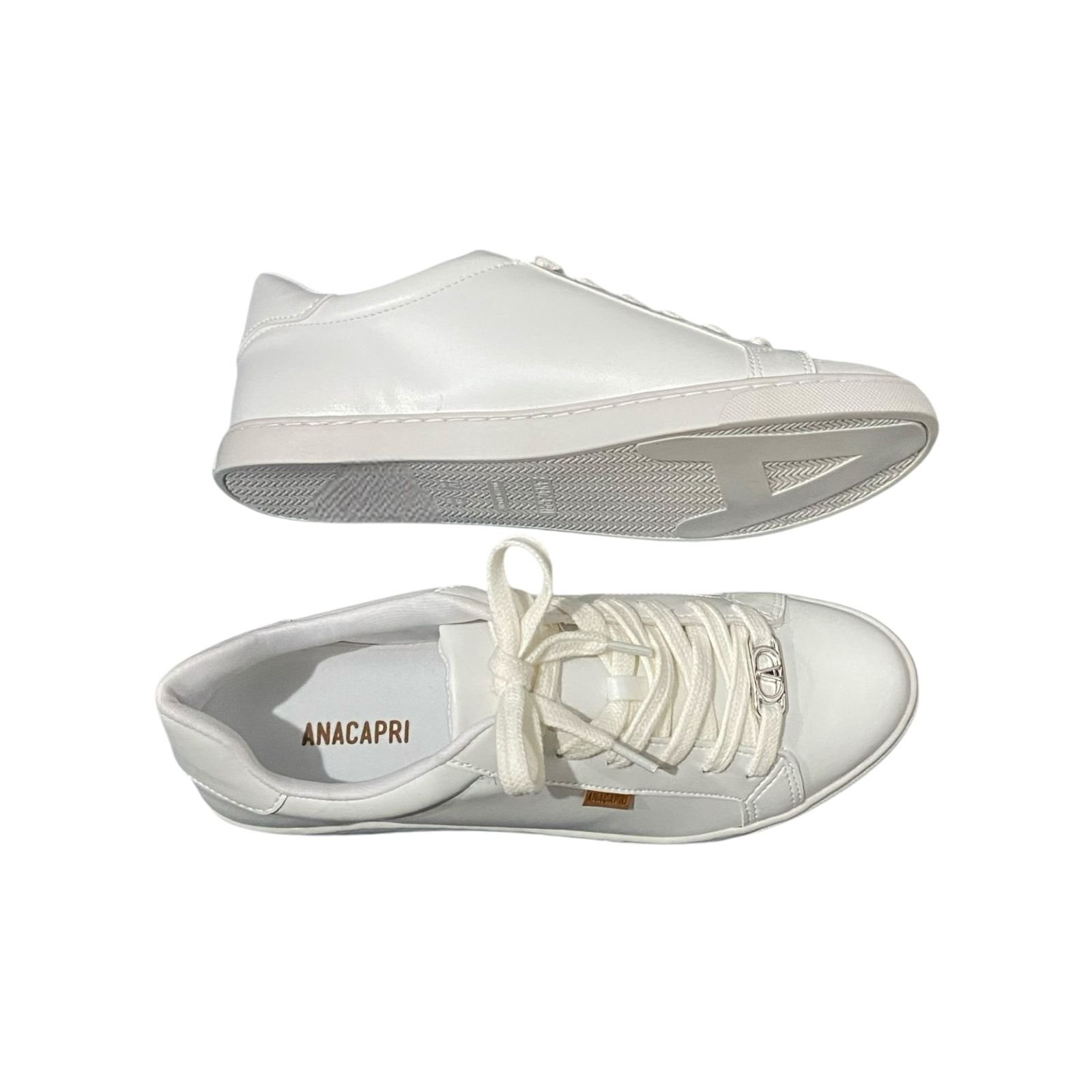 Tenis Feminino Anacapri Casual Cadarço Branco Branco 4