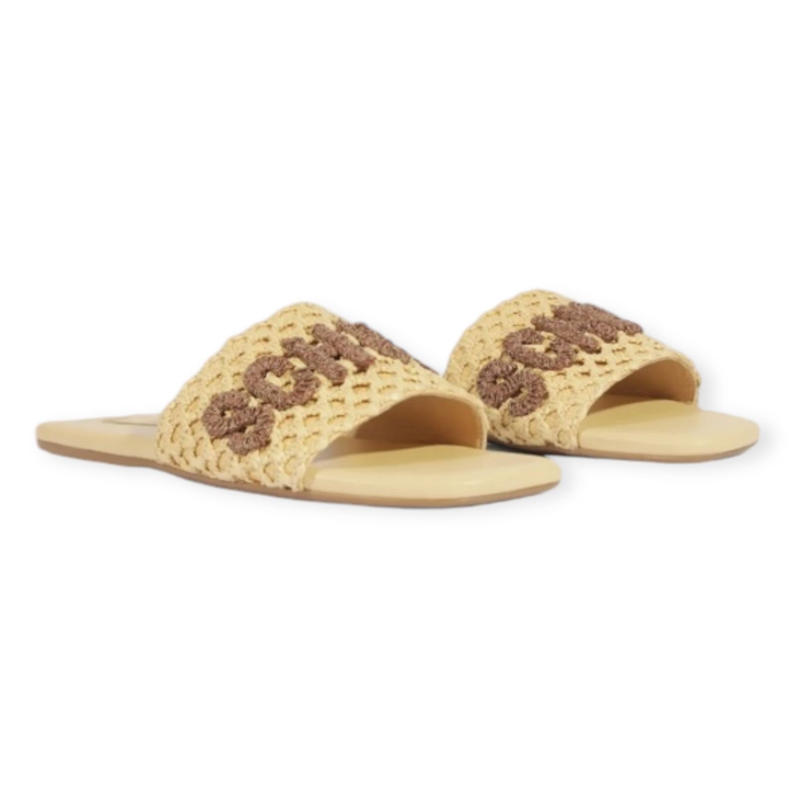 Sandalia Rasteira Schutz Slide Bold Palha Bege Bege 2