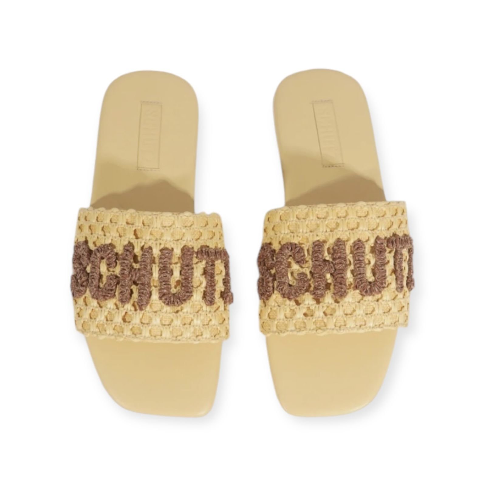 Sandalia Rasteira Schutz Slide Bold Palha Bege Bege 3