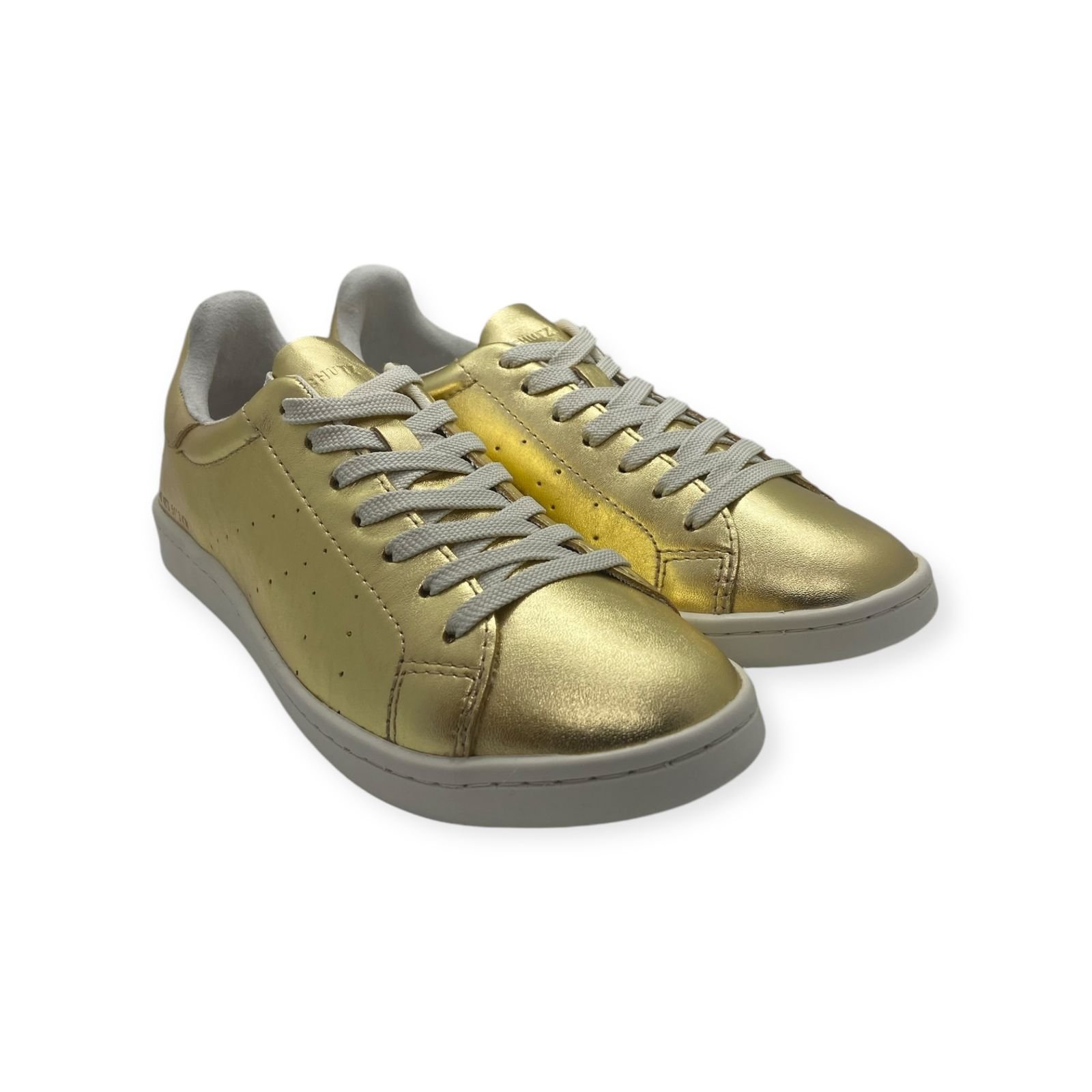 Tenis Feminino Schutz Couro Casual Geográfico Dourado Dourado 2
