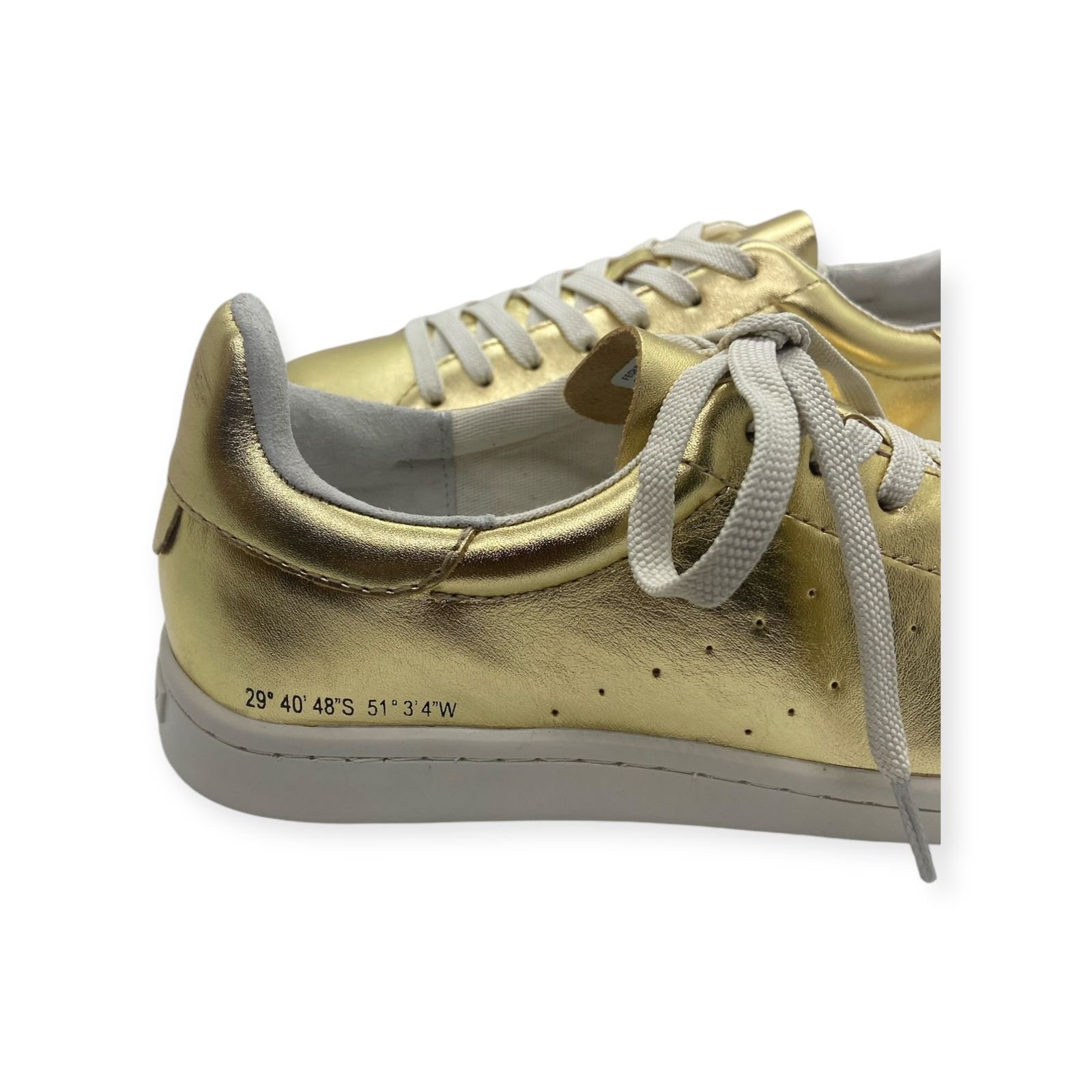 Tenis Feminino Schutz Couro Casual Geográfico Dourado Dourado 3