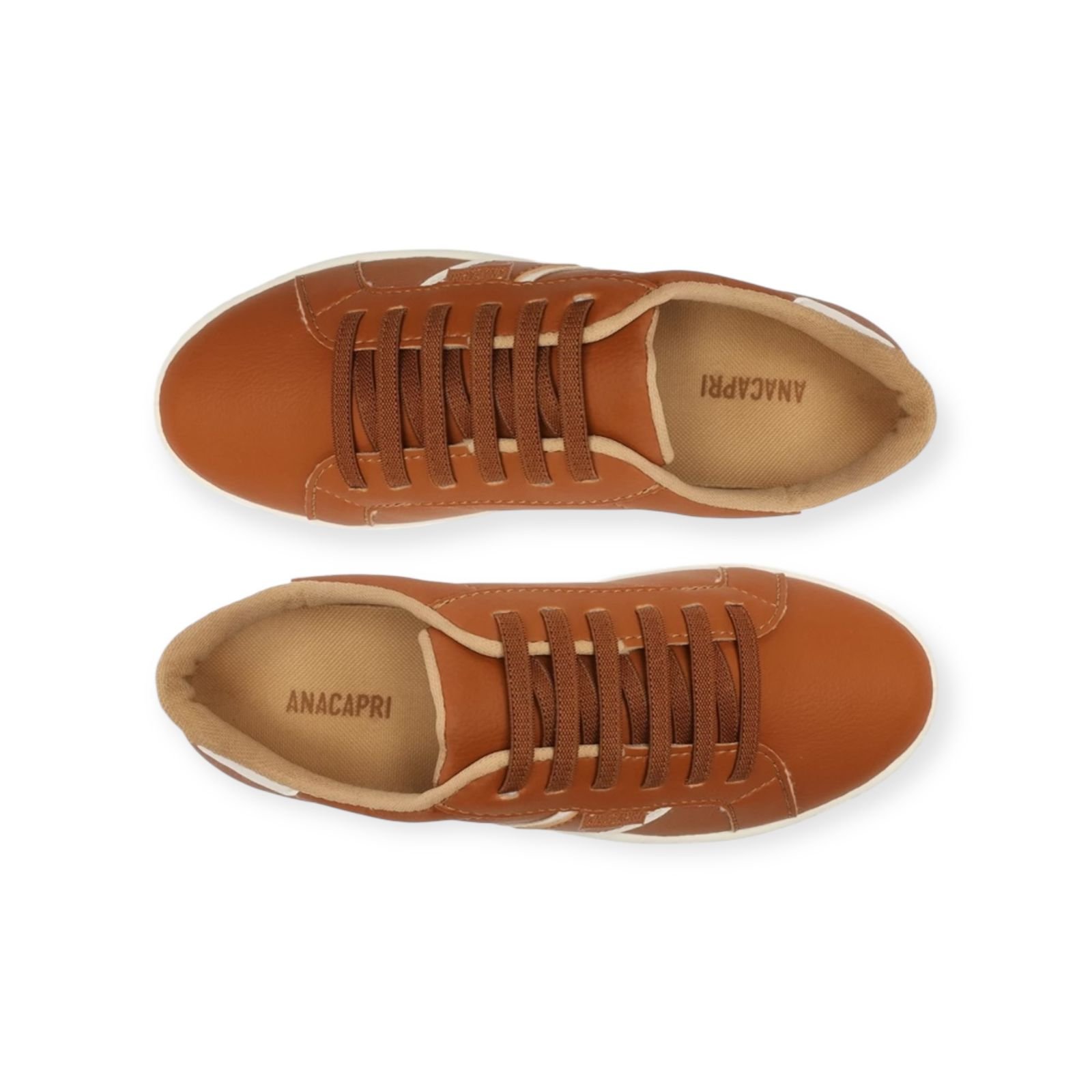 Tenis Feminino Anacapri Casual Cadarço Elastico Marrom Marrom 5