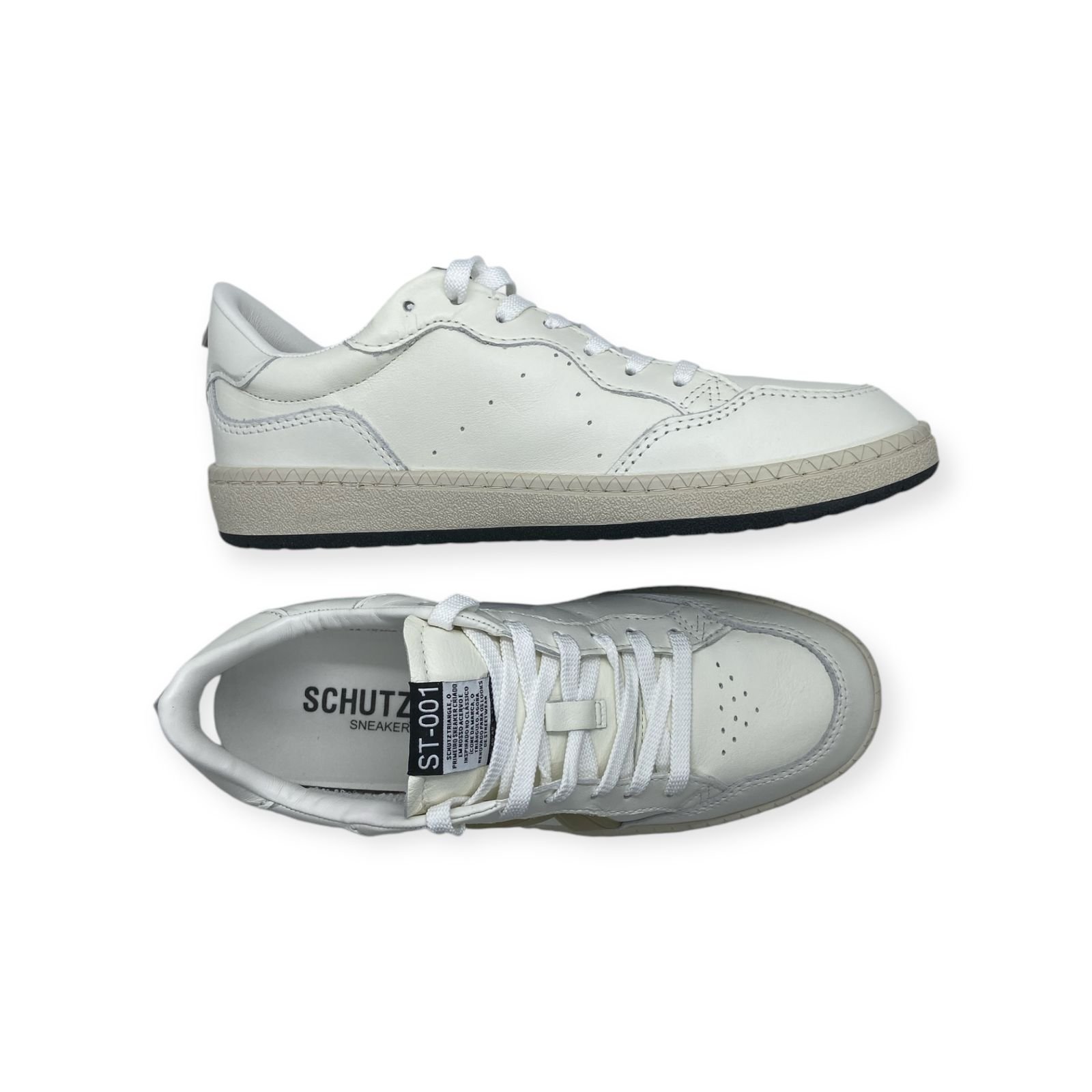 Tenis Feminino Schutz ST 001 Casual Couro Branco Branco 3