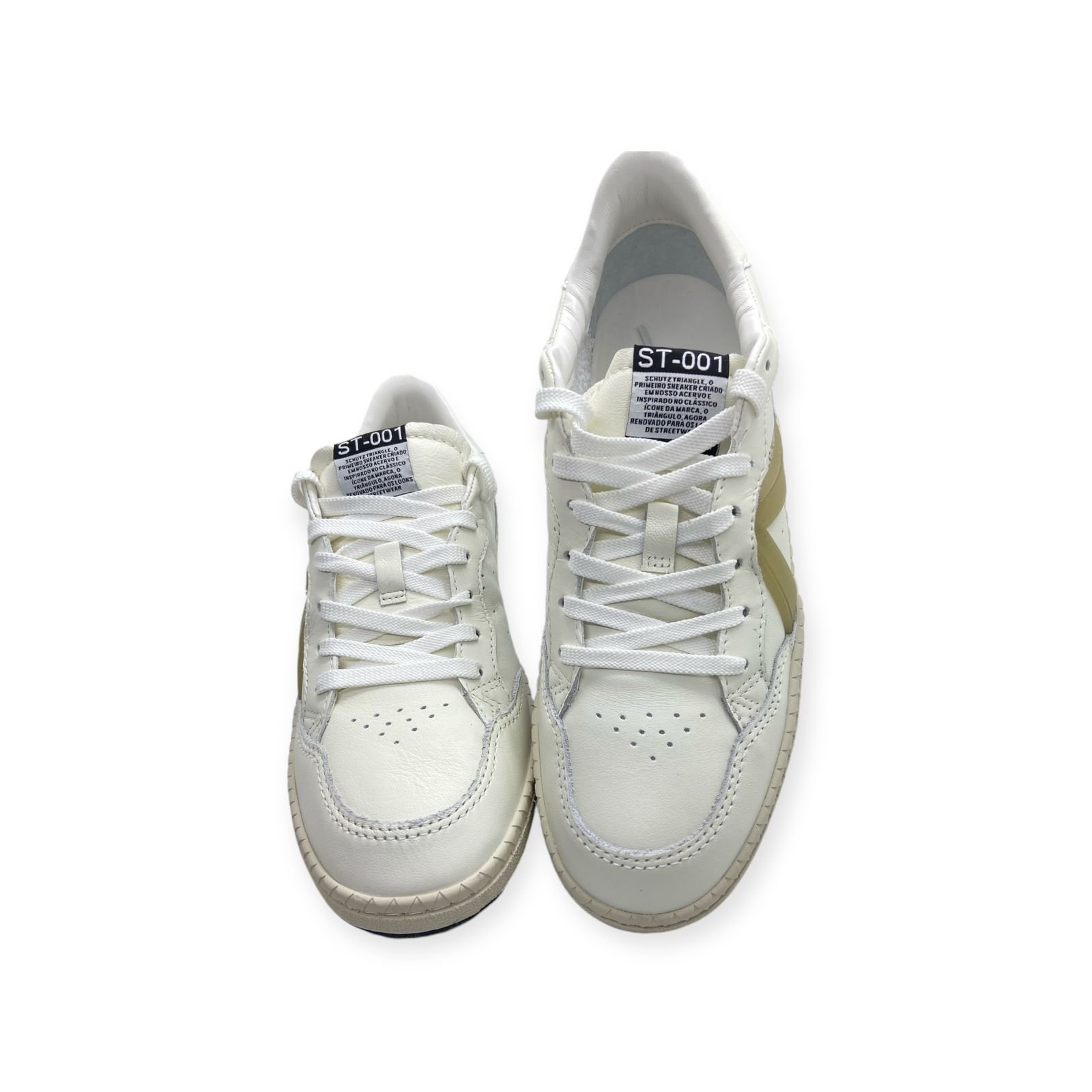 Tenis Feminino Schutz ST 001 Casual Couro Branco Branco 4