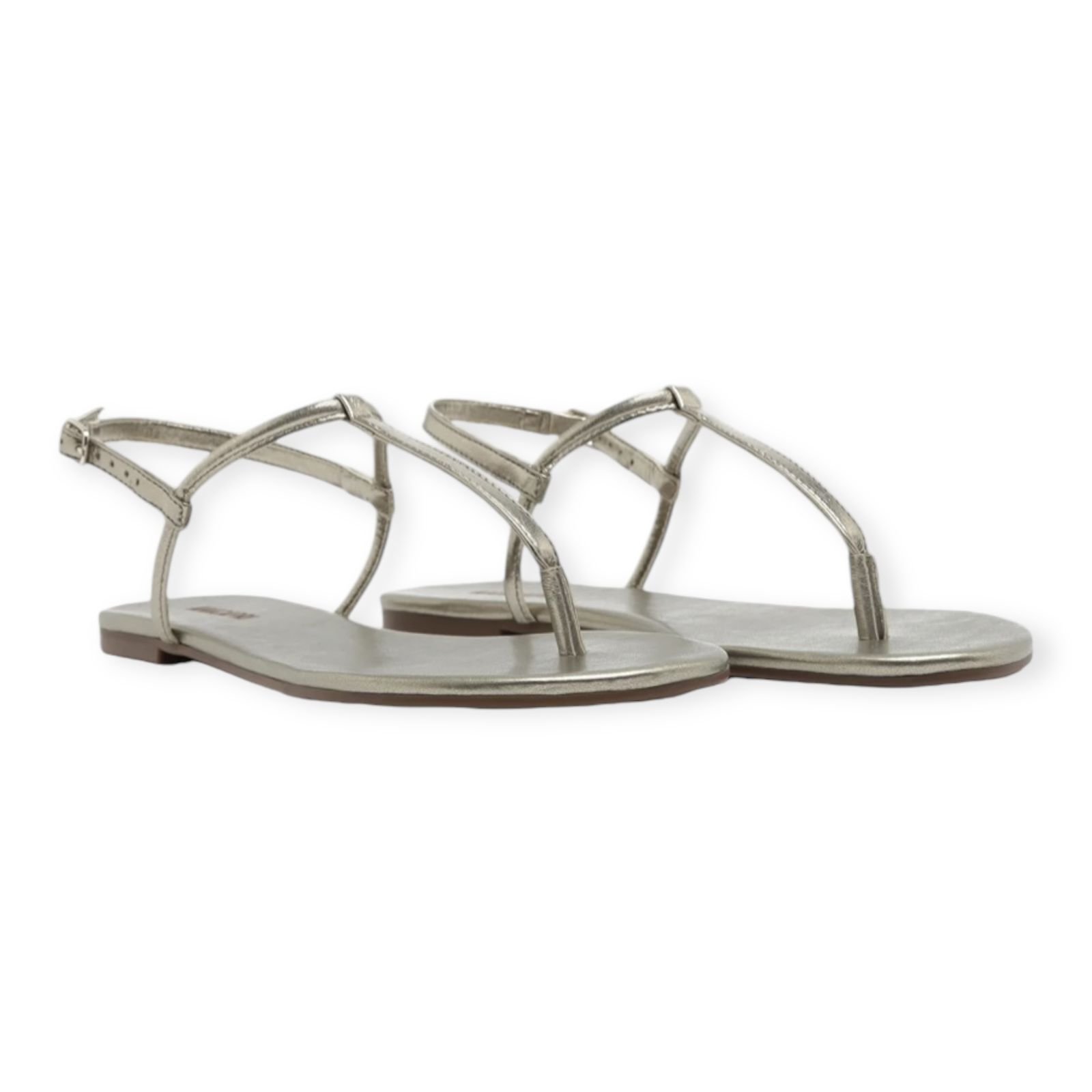 Sandalia Rasteira Feminina Anacapri Tiras Slim Prata Velha Prata 2