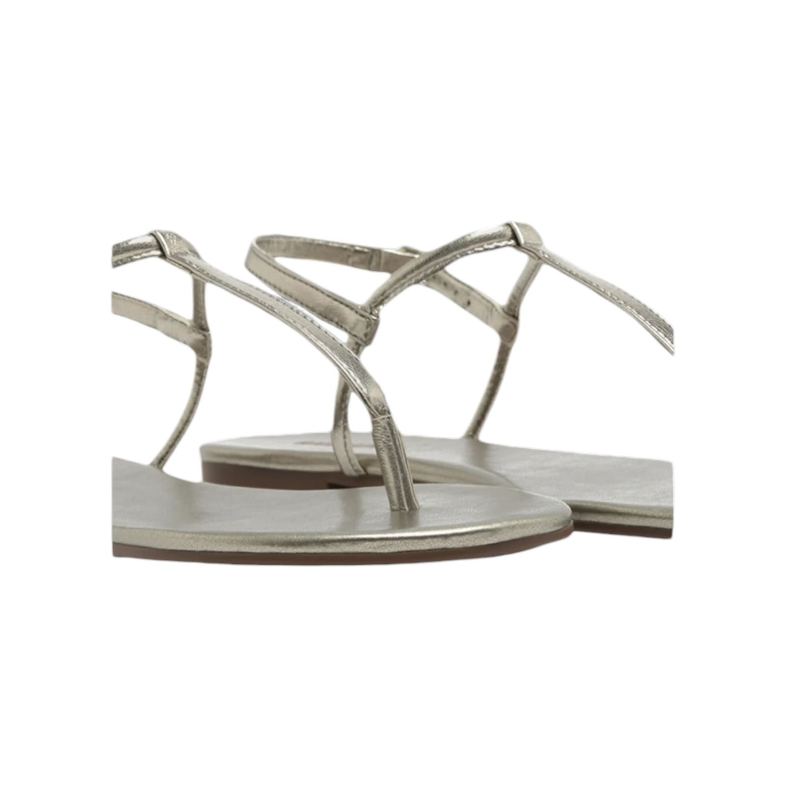 Sandalia Rasteira Feminina Anacapri Tiras Slim Prata Velha Prata 3