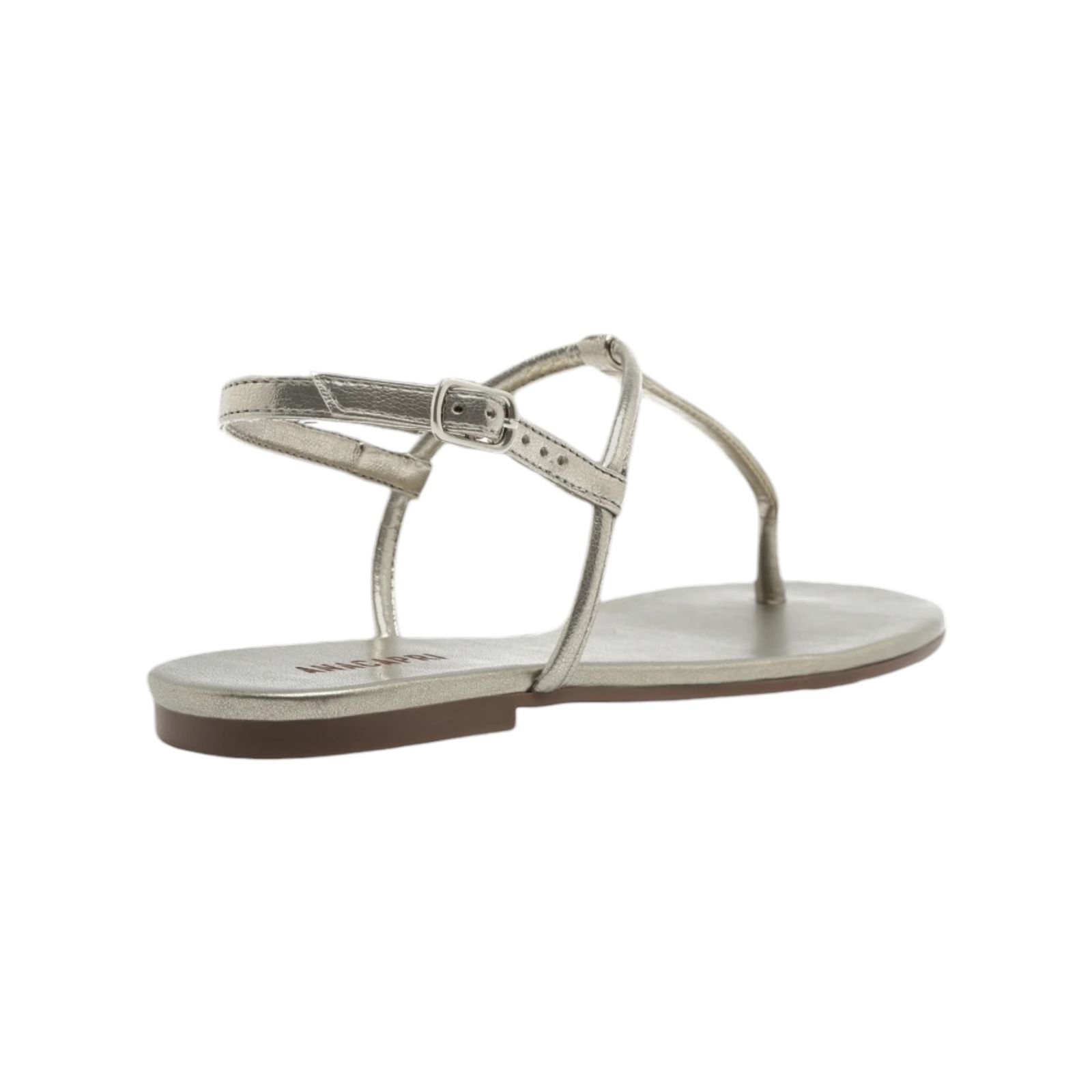 Sandalia Rasteira Feminina Anacapri Tiras Slim Prata Velha Prata 5