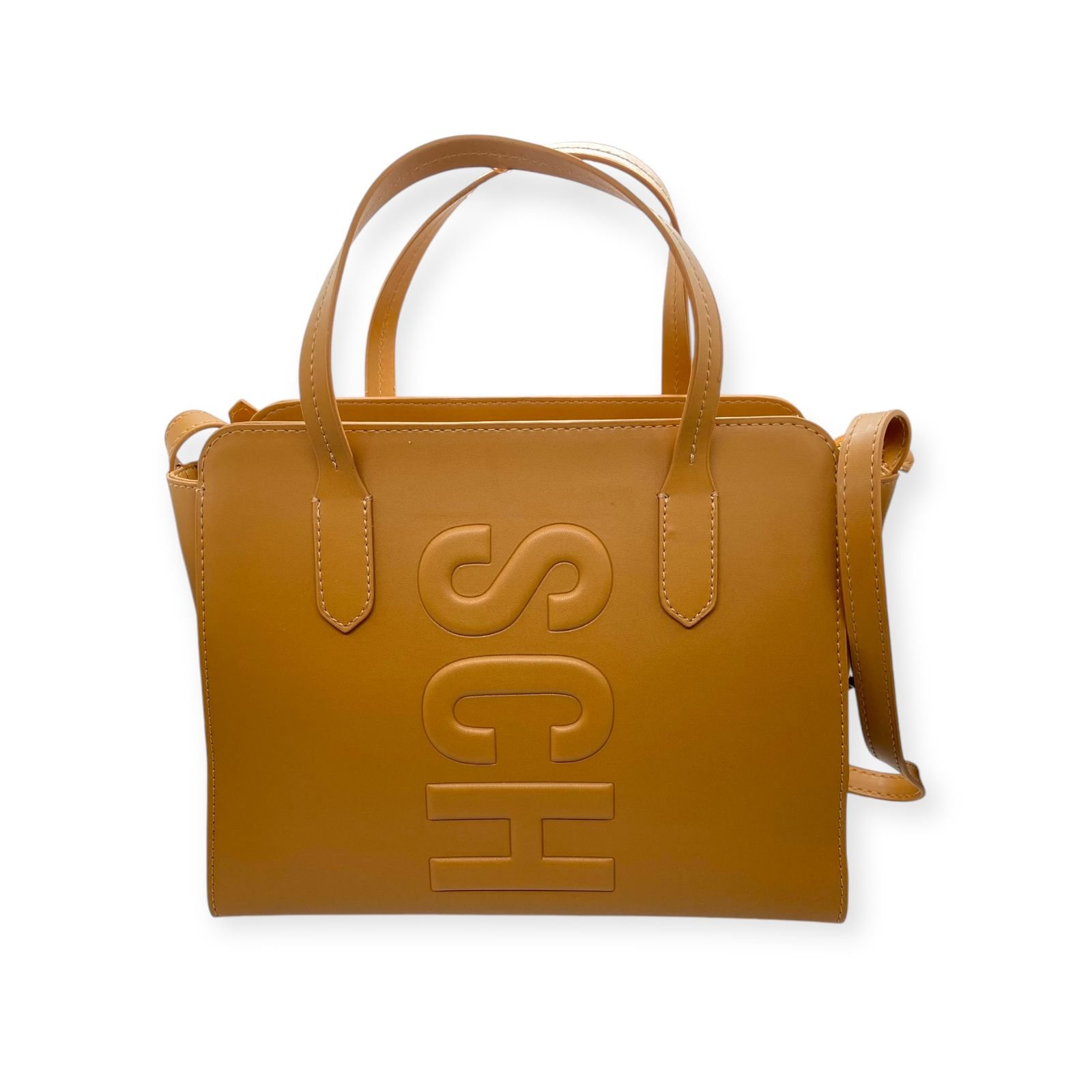 Bolsa Feminina Schutz Tote Tassy Alça Dupla Media Caramelo Caramelo 3