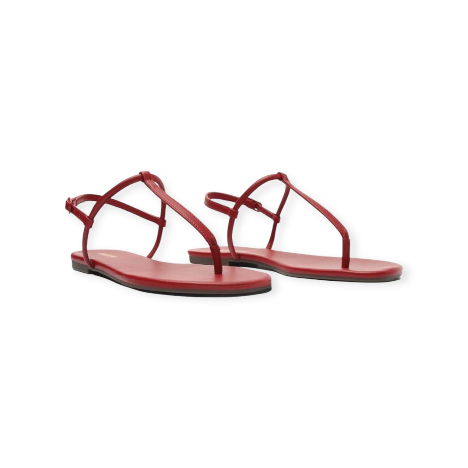 Sandalia Rasteira Feminina Anacapri Tiras Slim Vermelho Vermelho 2