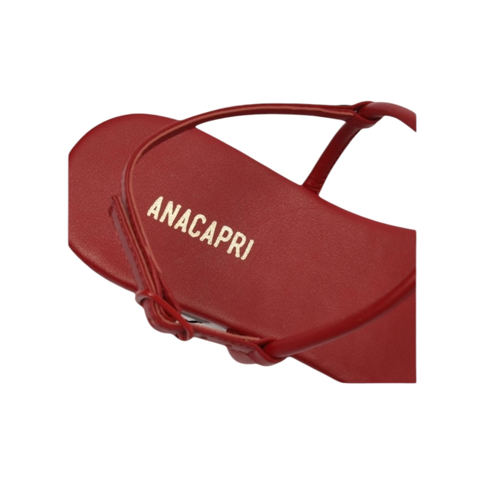 Sandalia Rasteira Feminina Anacapri Tiras Slim Vermelho Vermelho 3