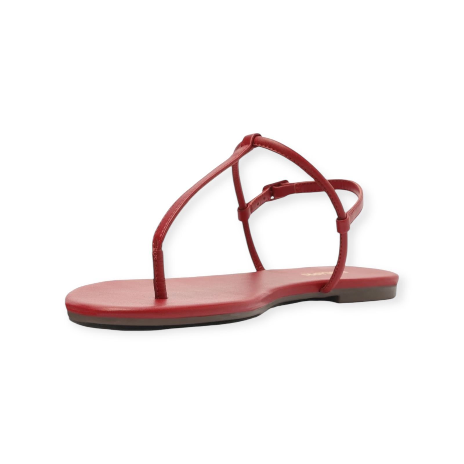 Sandalia Rasteira Feminina Anacapri Tiras Slim Vermelho Vermelho 4