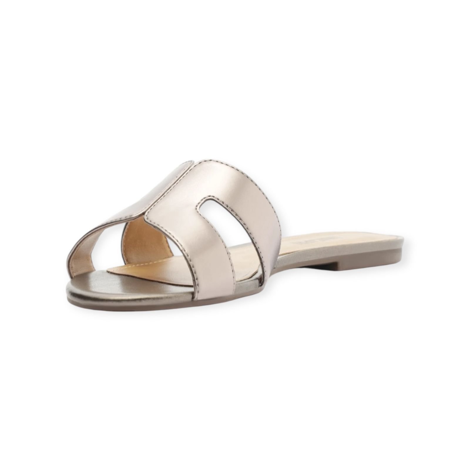 Sandalia Rasteira Feminina Anacapri Recortes Tira H Prata Prata 3