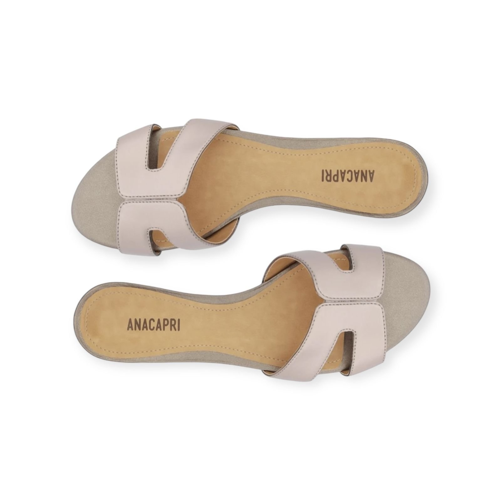 Sandalia Rasteira Feminina Anacapri Recortes Tira H Prata Prata 4
