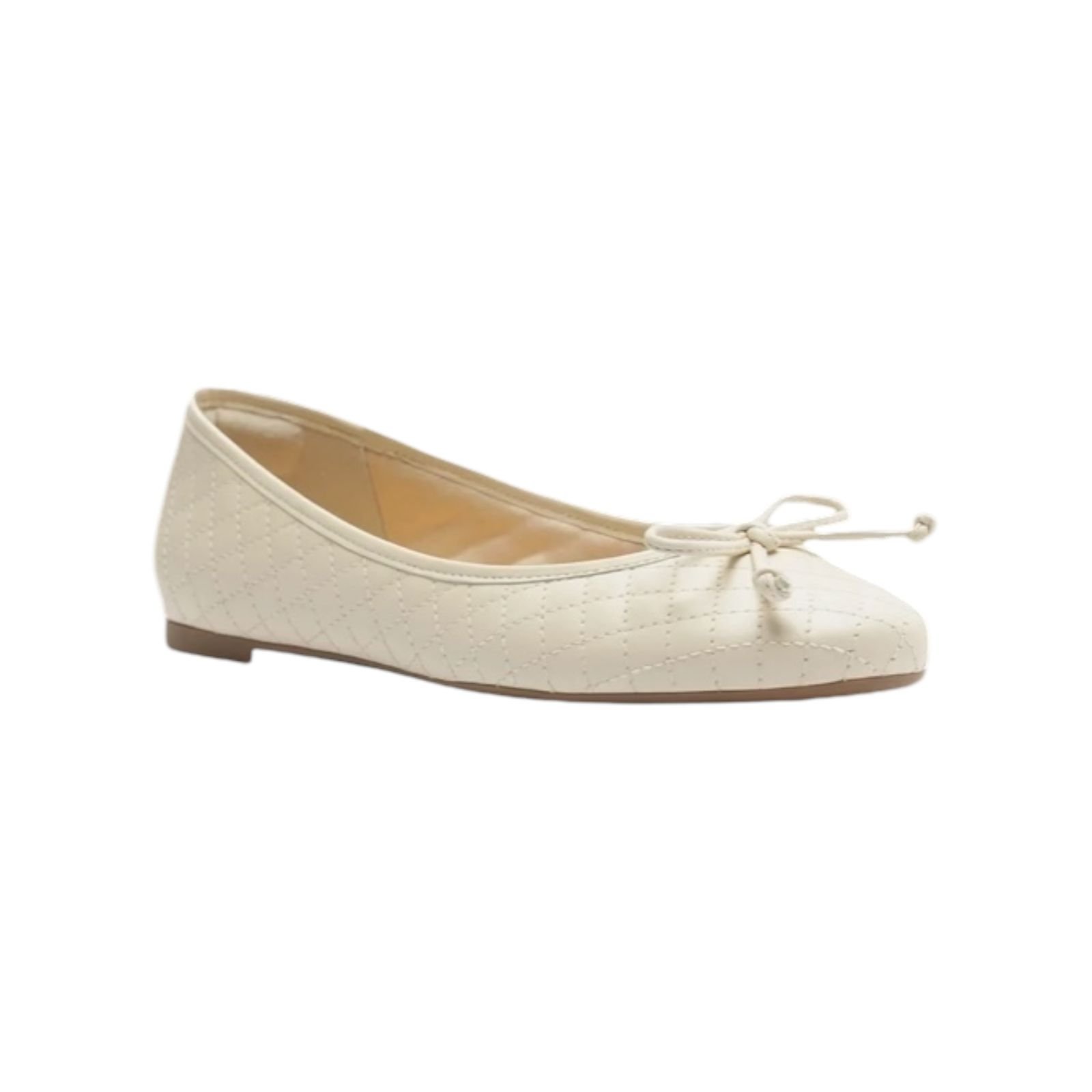 Sapatilha Feminina Arezzo Metalasse Bico Redondo Branco Branco 2