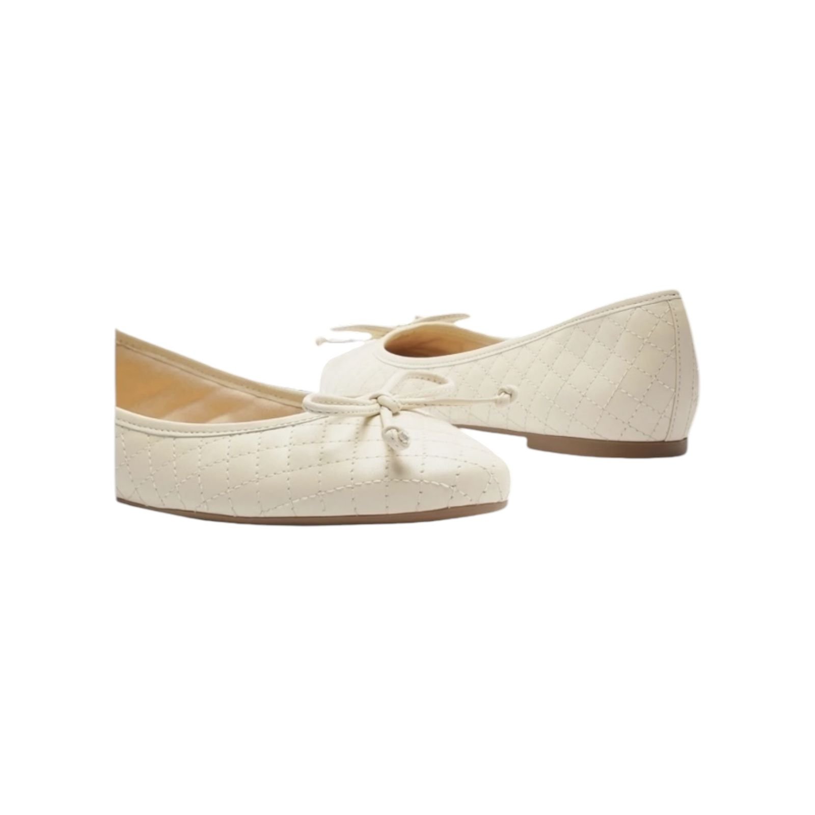 Sapatilha Feminina Arezzo Metalasse Bico Redondo Branco Branco 4