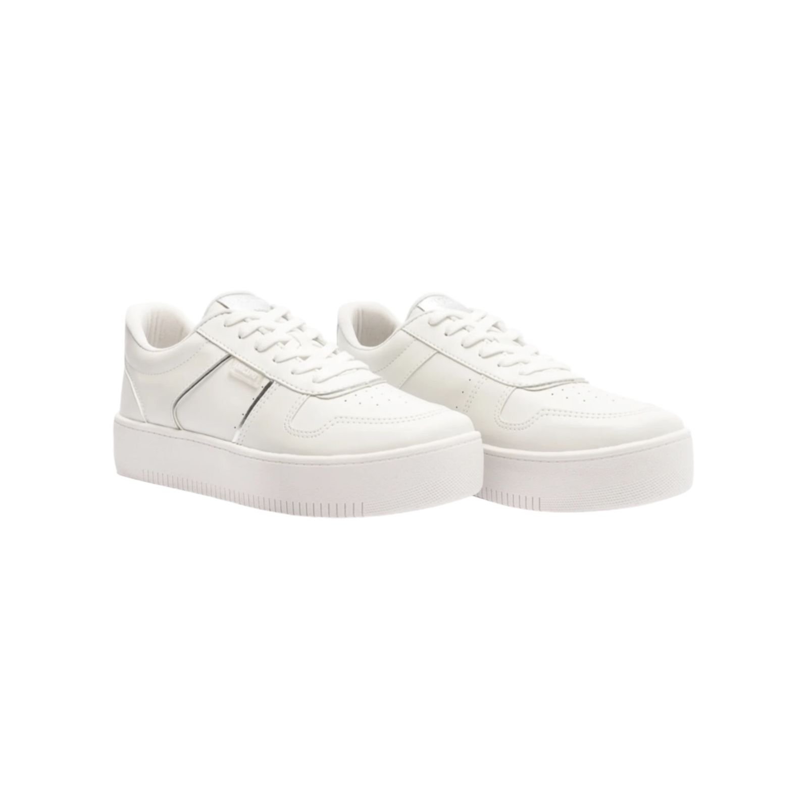 Tenis Feminino Anacapri Casual Lista Lateral Branco Branco 2