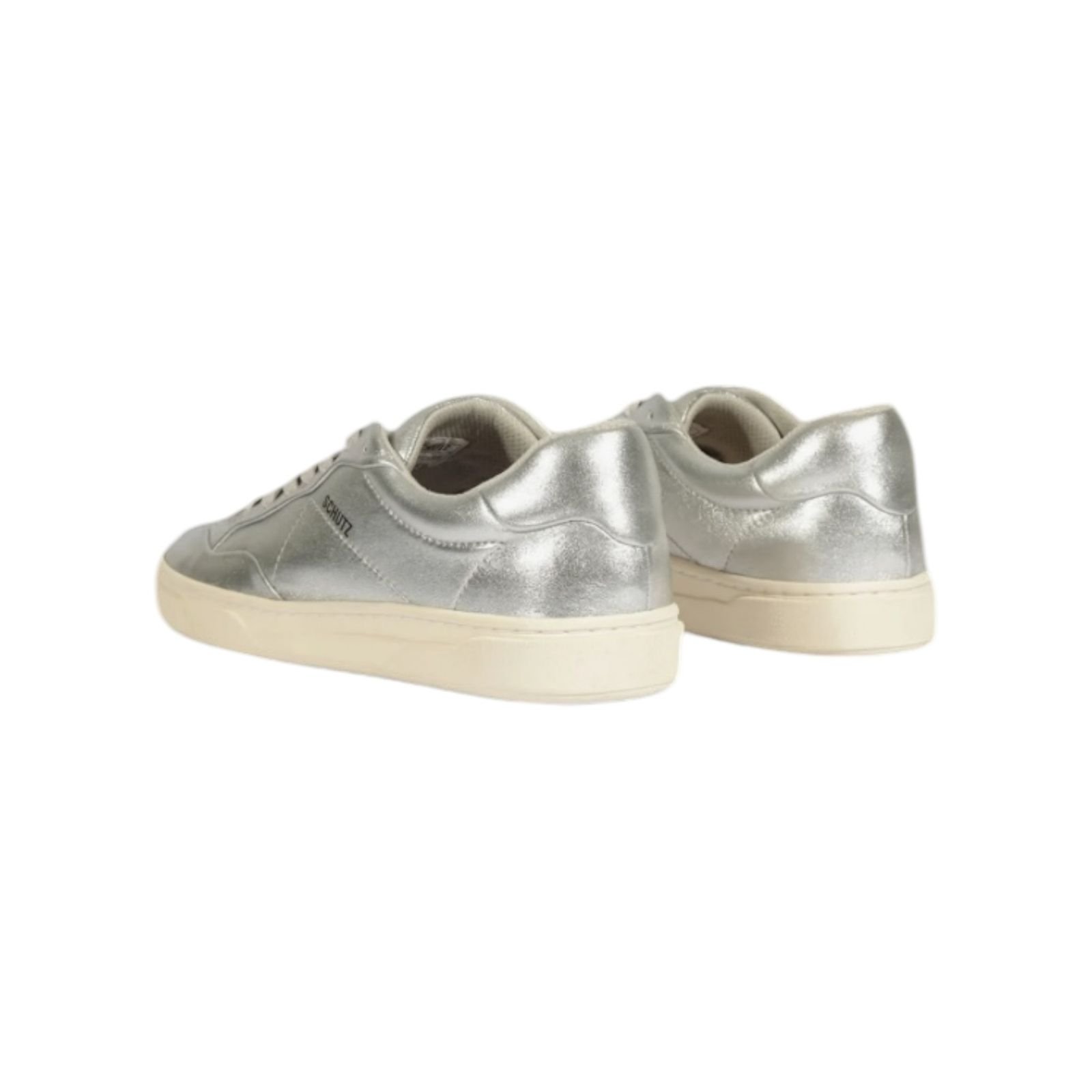 Tenis Feminino Schutz Couro Casual Prata Prata 4