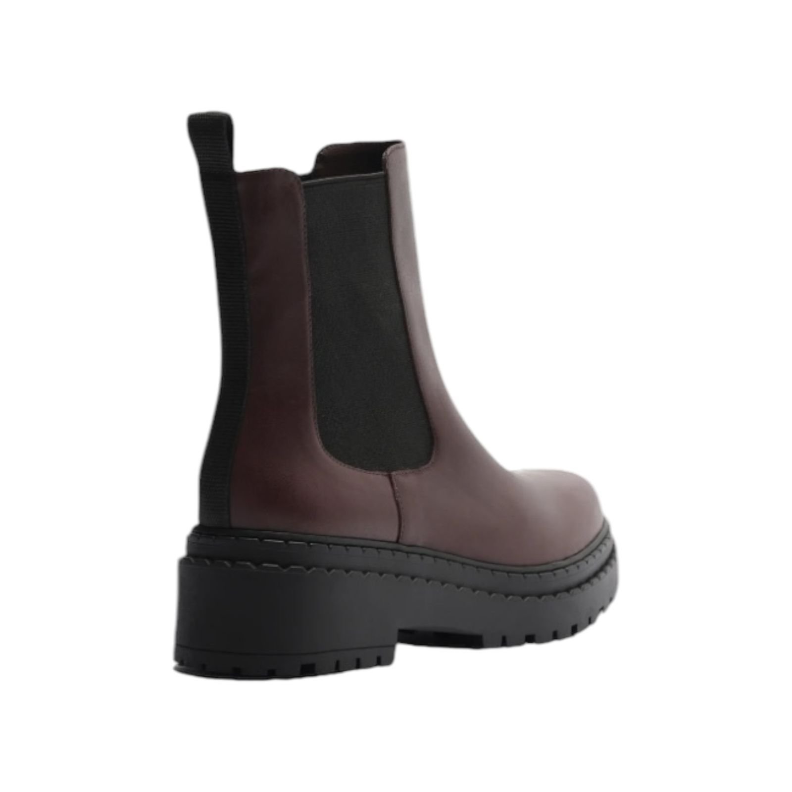 Bota Feminina Arezzo Couro Cano Curto Elastico Tratorada Café Café 5