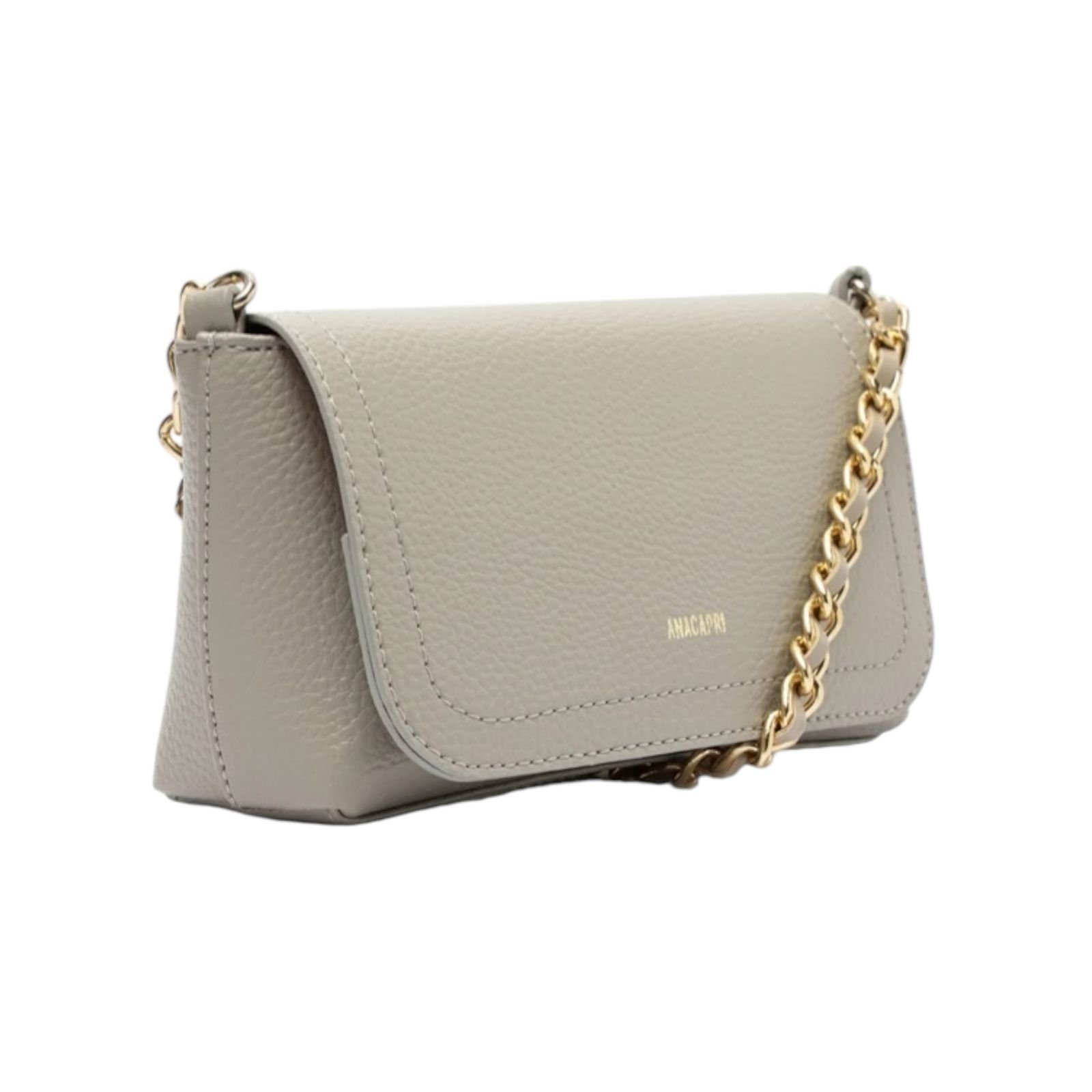 Bolsa Feminina Anacapri Tiracolo Casual Alça Corrrente Pequena Cinza Cinza 2