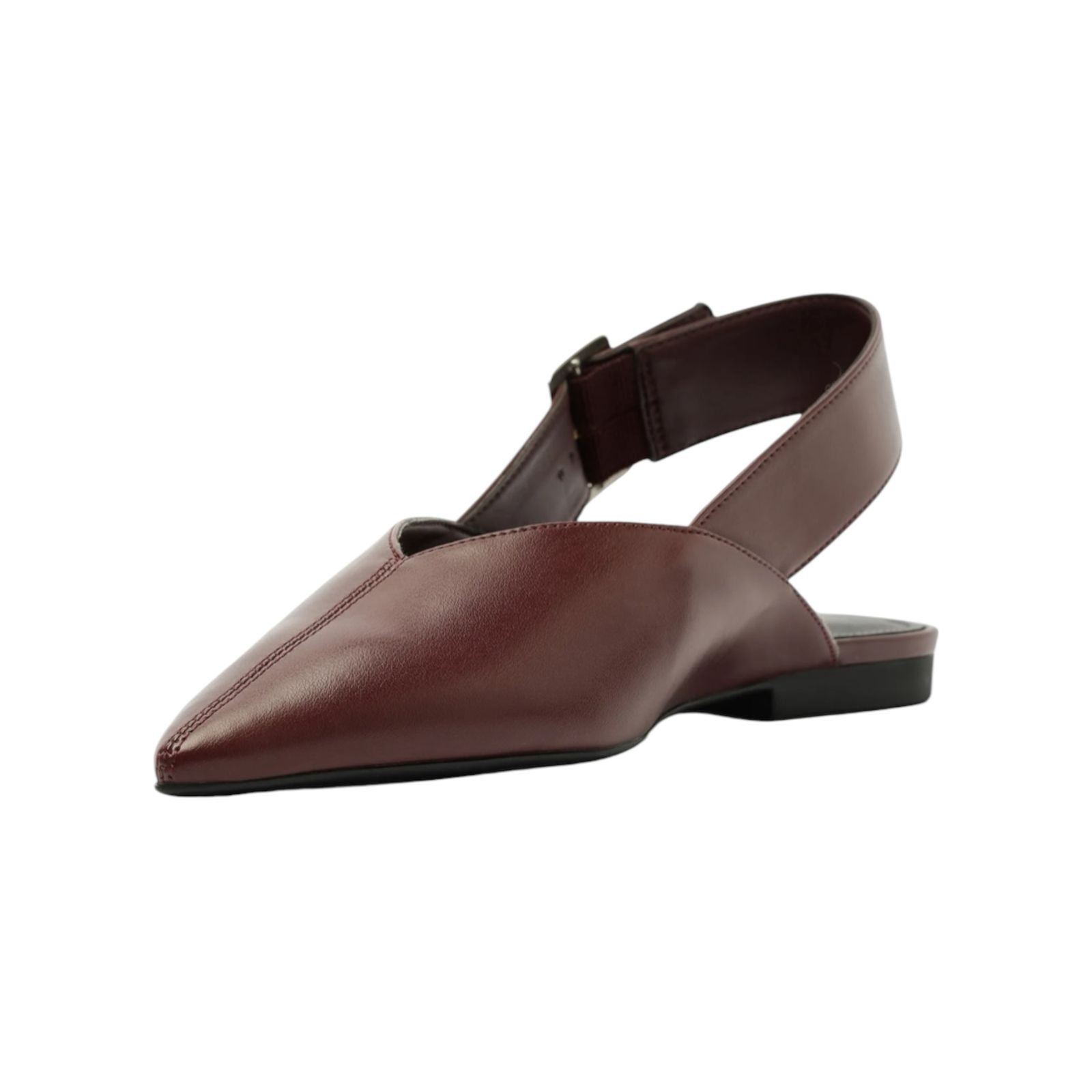 Sapatilha Feminina Anacapri Slingback Fivela Bico Fino Vinho Vinho 4