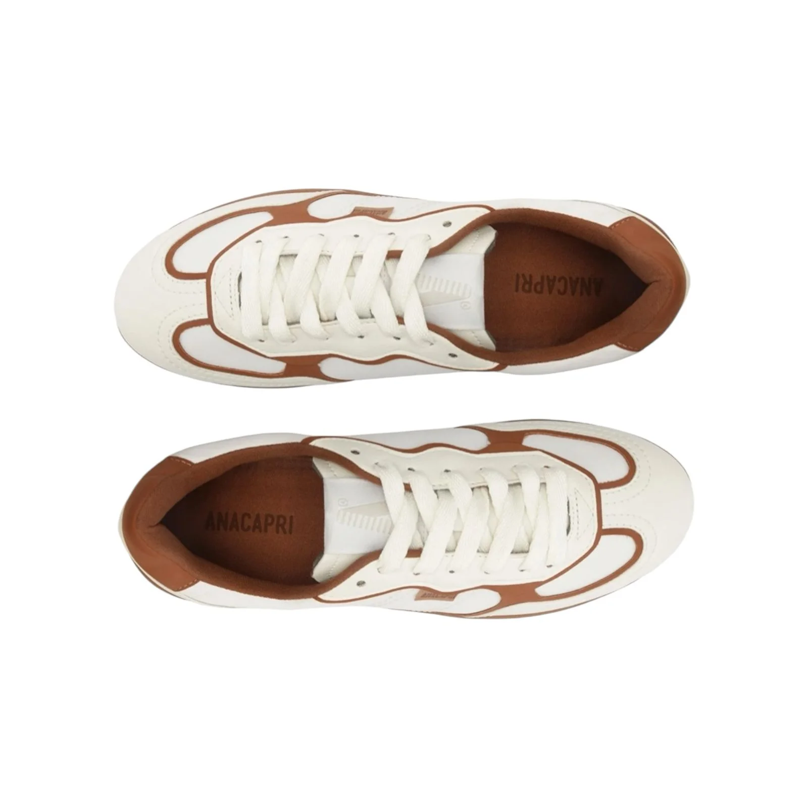 Tenis Feminino Anacapri Casual A'25 Recortes Branco Branco 4