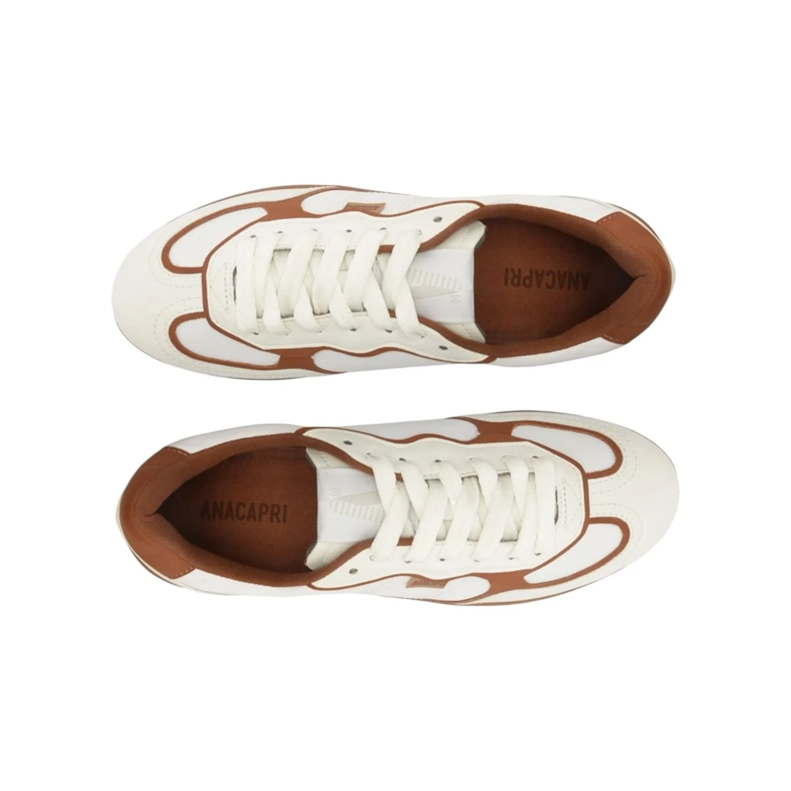 Tenis Feminino Anacapri Casual A'25 Recortes Branco Branco 4