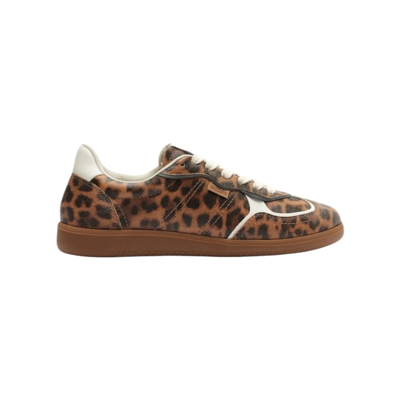 Tenis Feminino Anacapri Casual A'25 Animal Print Recortes Marrom