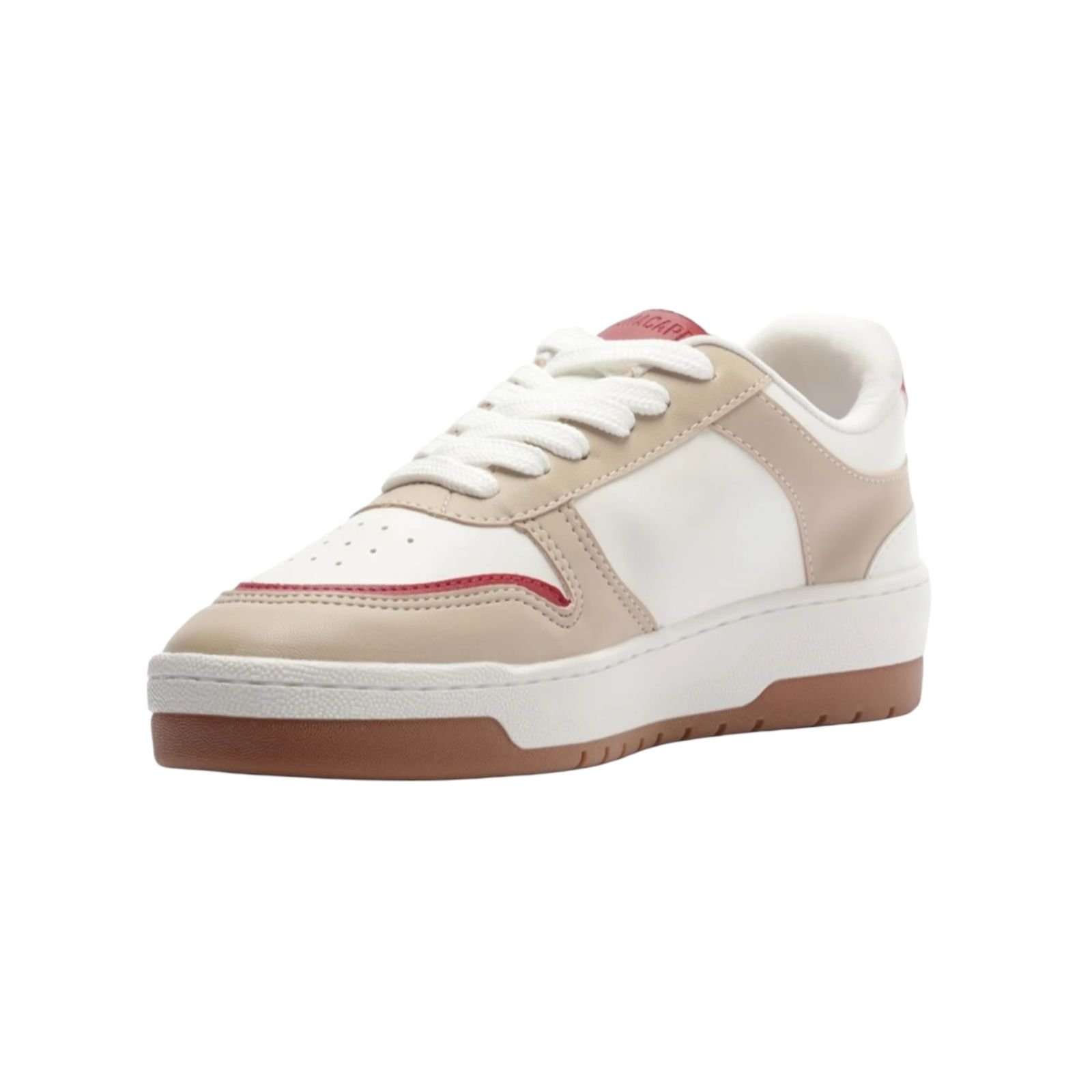 Tenis Feminino Anacapri Casual Street Recortes Emilie Bege Bege 3