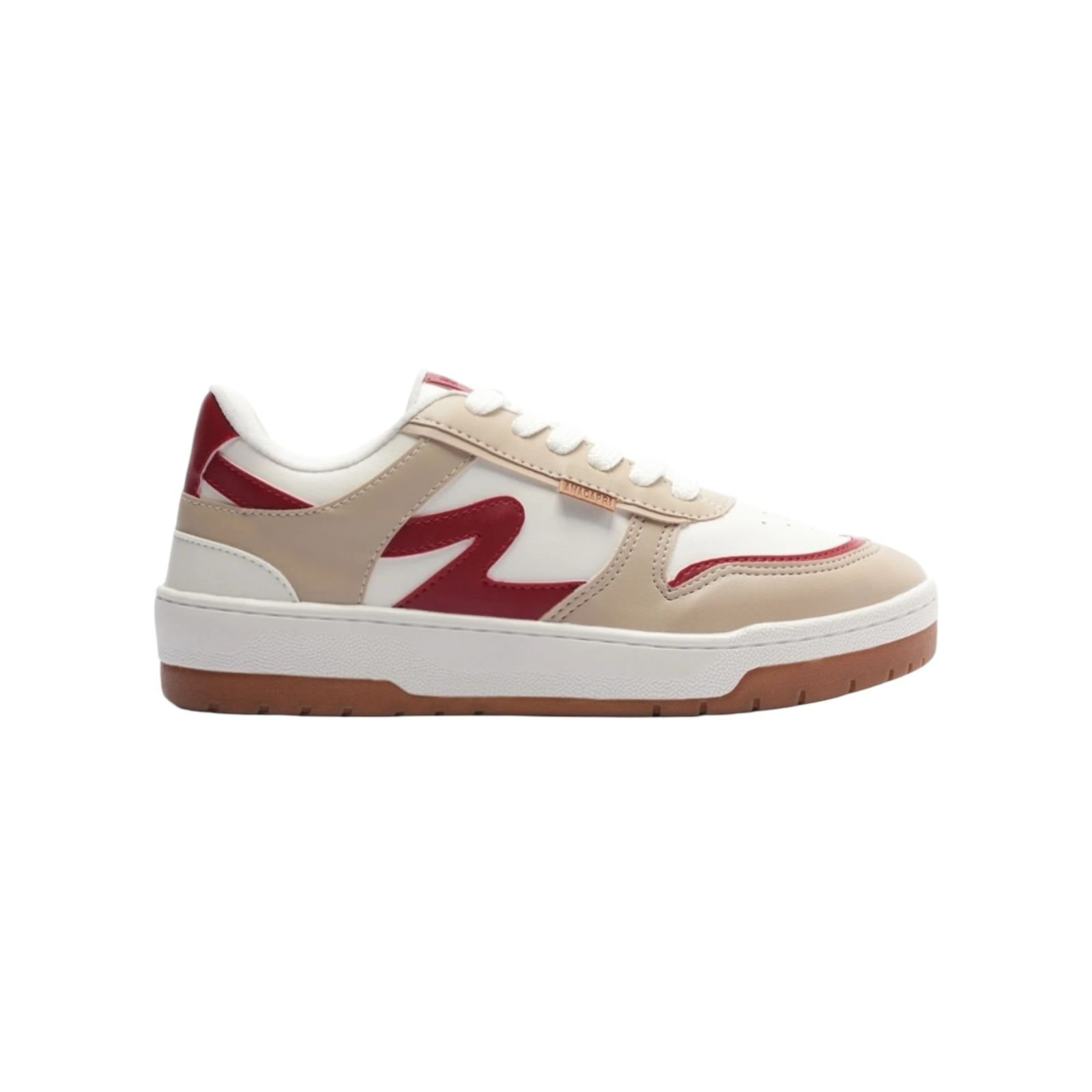 Tenis Feminino Anacapri Casual Street Recortes Emilie Bege