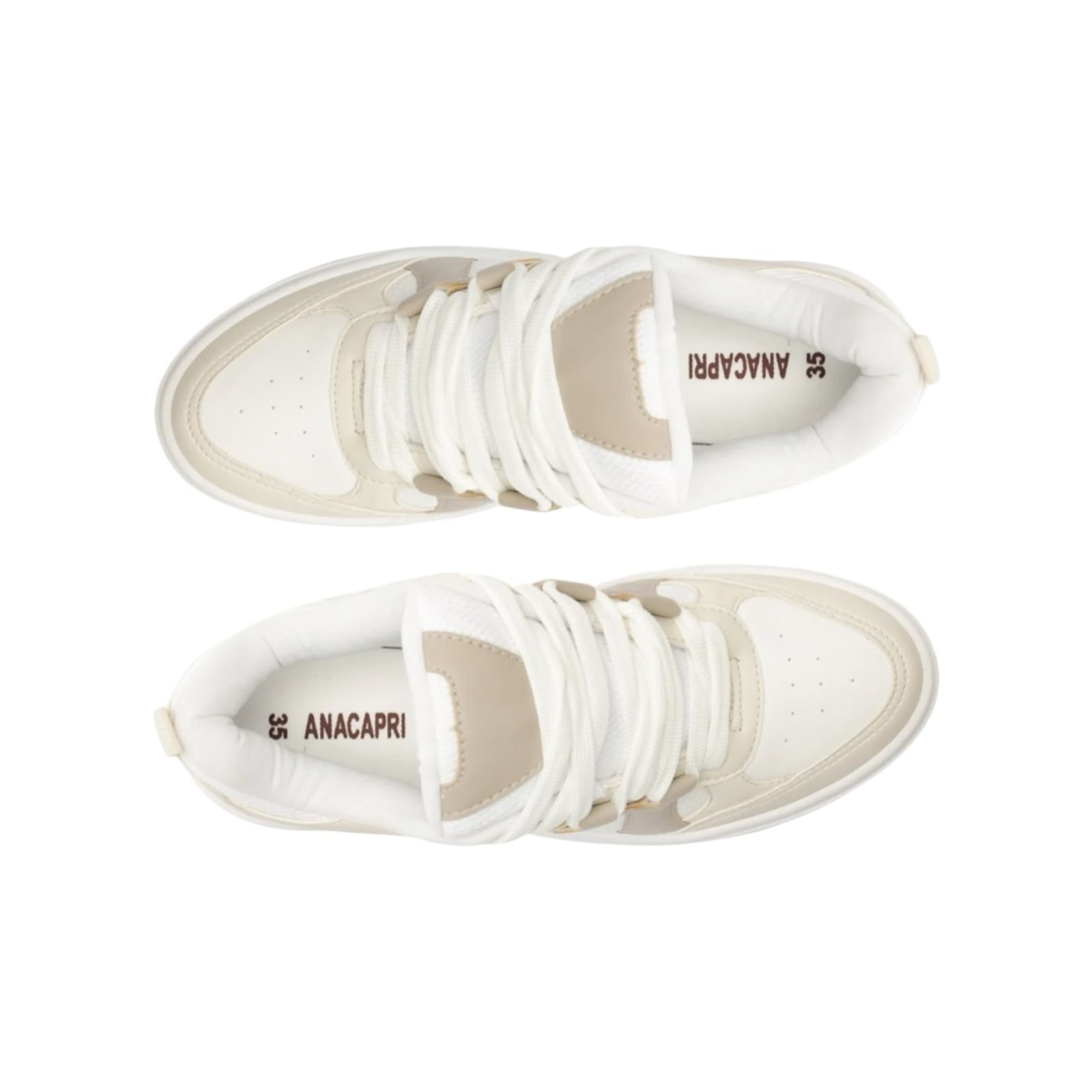 Tenis Feminino Anacapri Casual Ivy Maxi Sola Alta Branco Branco 4