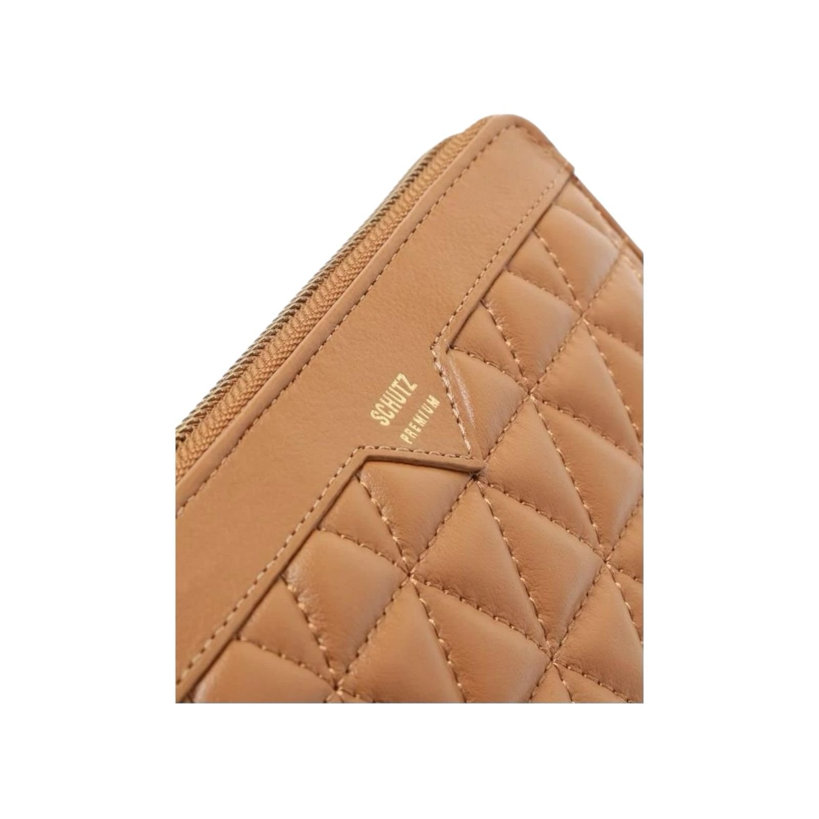 Carteira Feminina Schutz 944 Matelassê Grande Caramelo Caramelo 4