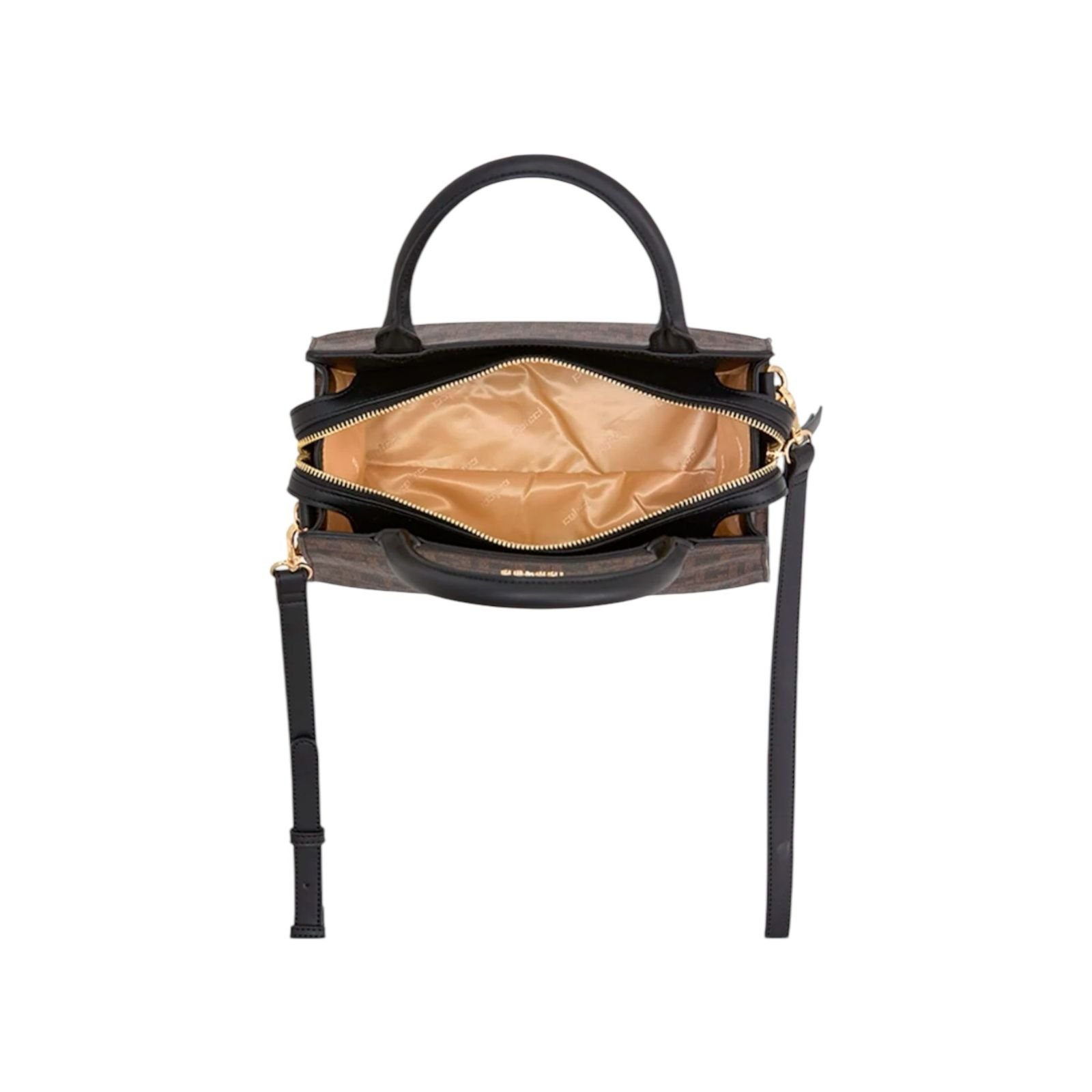 Bolsa Feminina Colcci Tote Monograma Alça Dupla Media Cafe Marrom 3