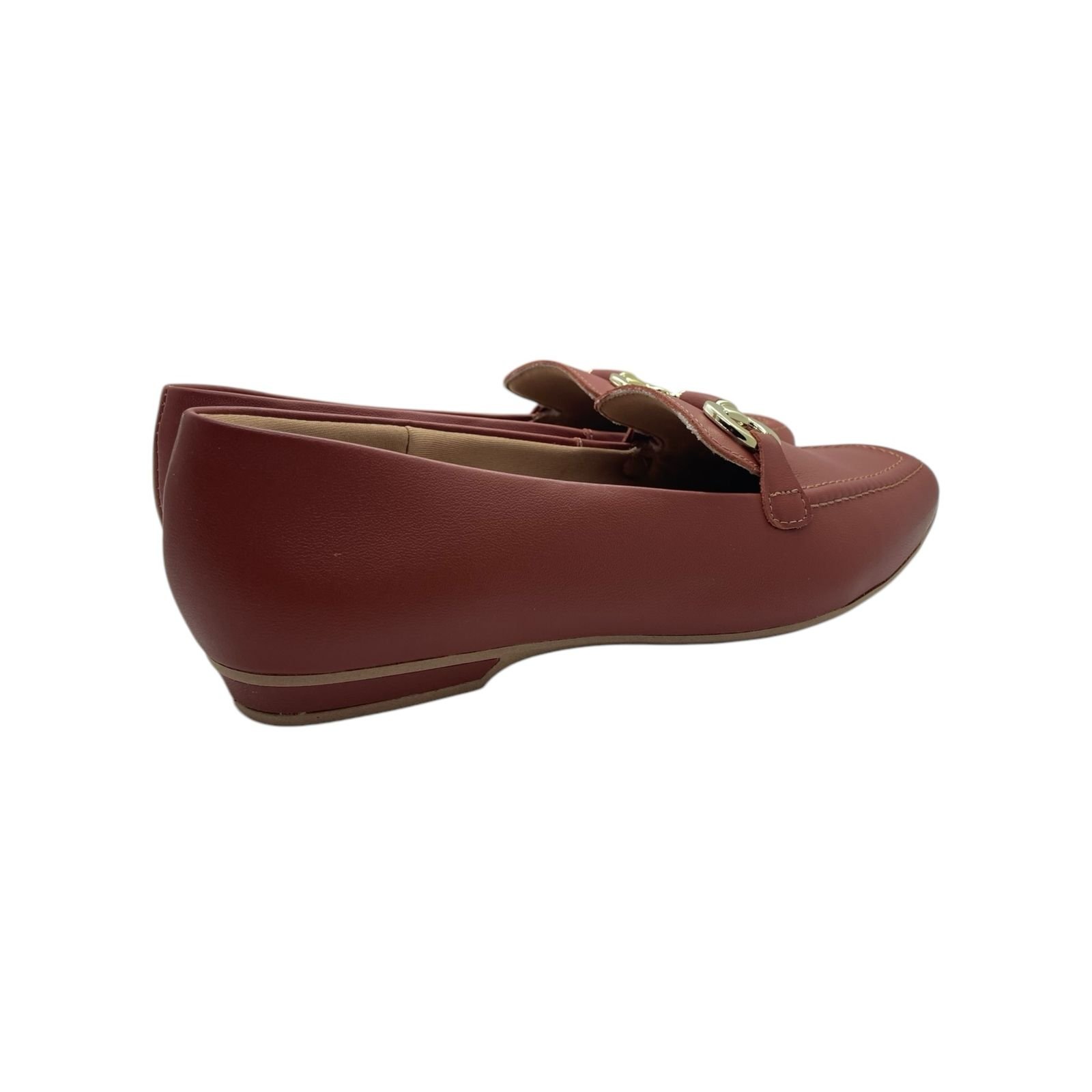 Mocassim Feminino Usaflex Loafer Couro Flatform Marrom Marrom 5