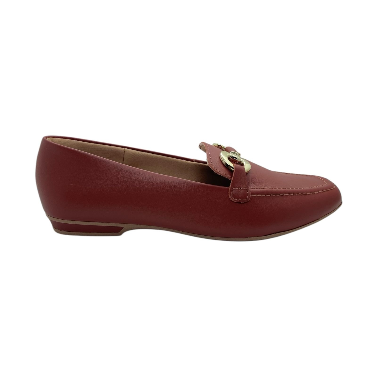Mocassim Feminino Usaflex Loafer Couro Flatform Marrom