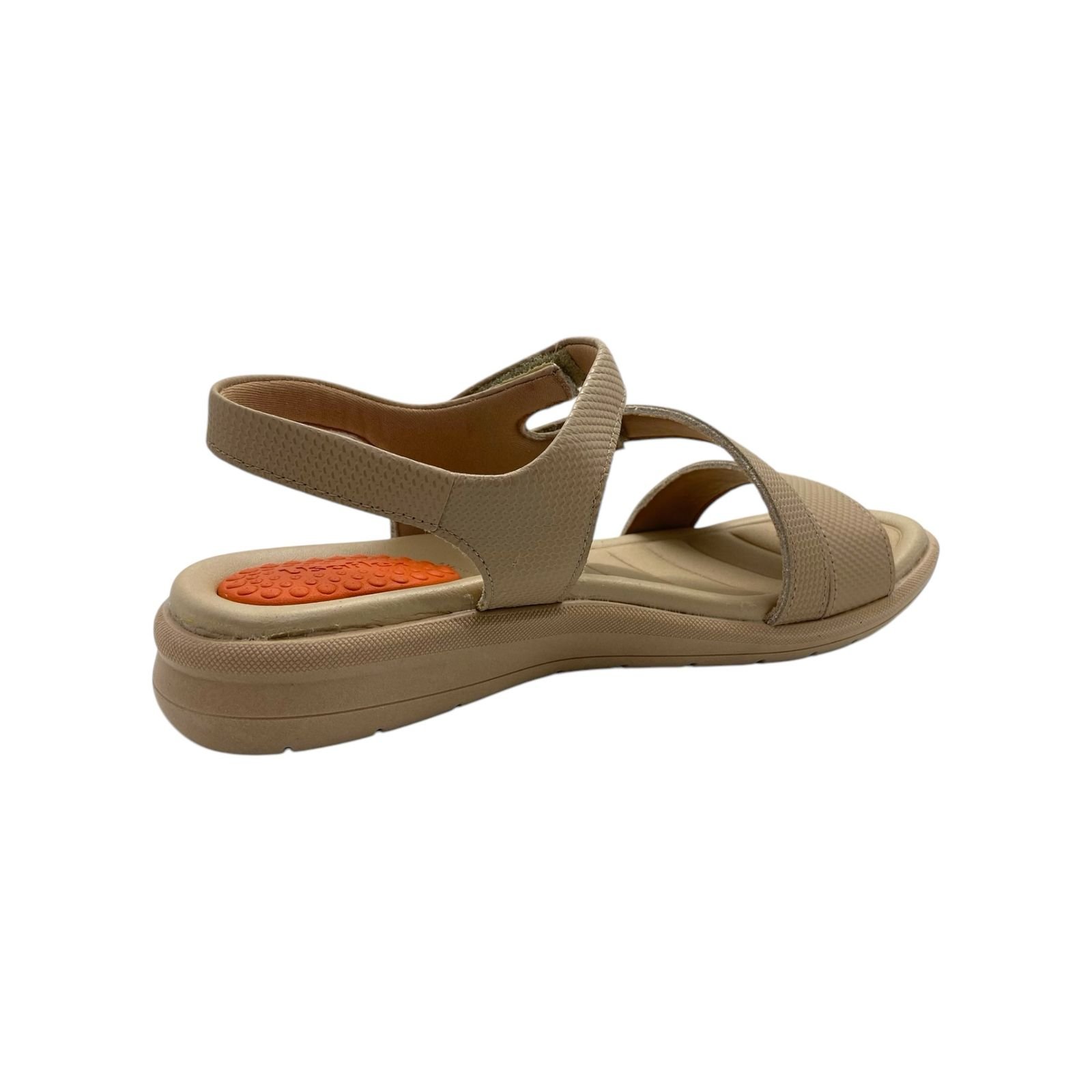 Sandalia Feminina Usaflex Couro Tiras Fecho Flex Nude Nude 3