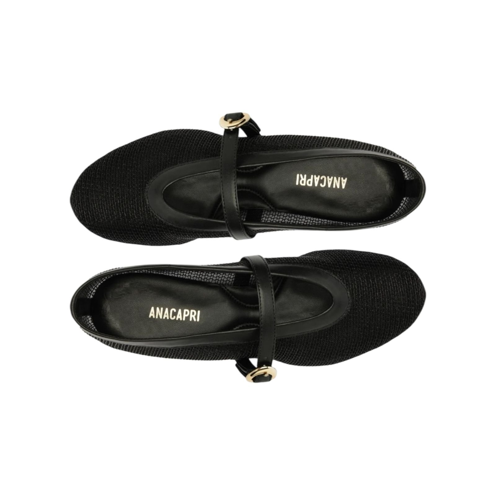 Sapatilha Feminina Anacapri Tela Brigitte Preto Preto 4