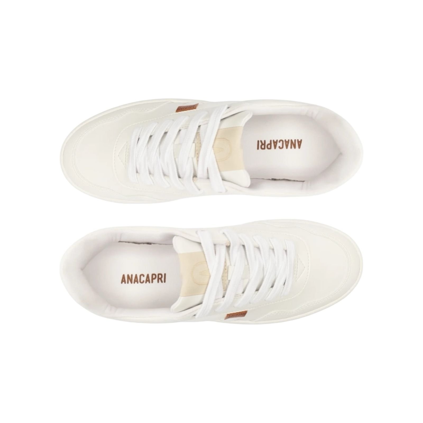 Tenis Feminino Anacapri Casual Recortes AC1119 Branco Branco 4