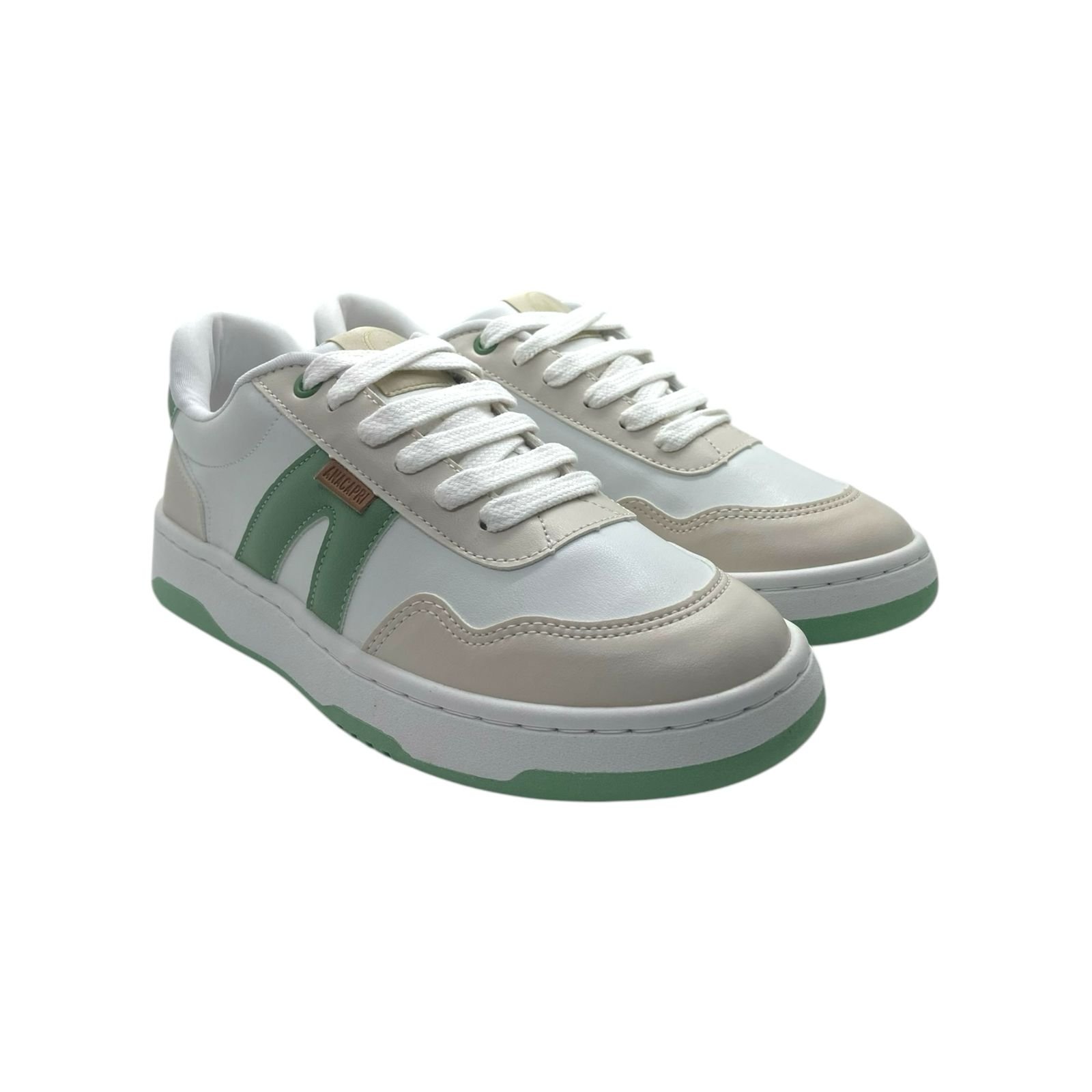 Tenis Feminino Anacapri Casual AC1119 Verde Branco/Verde 2