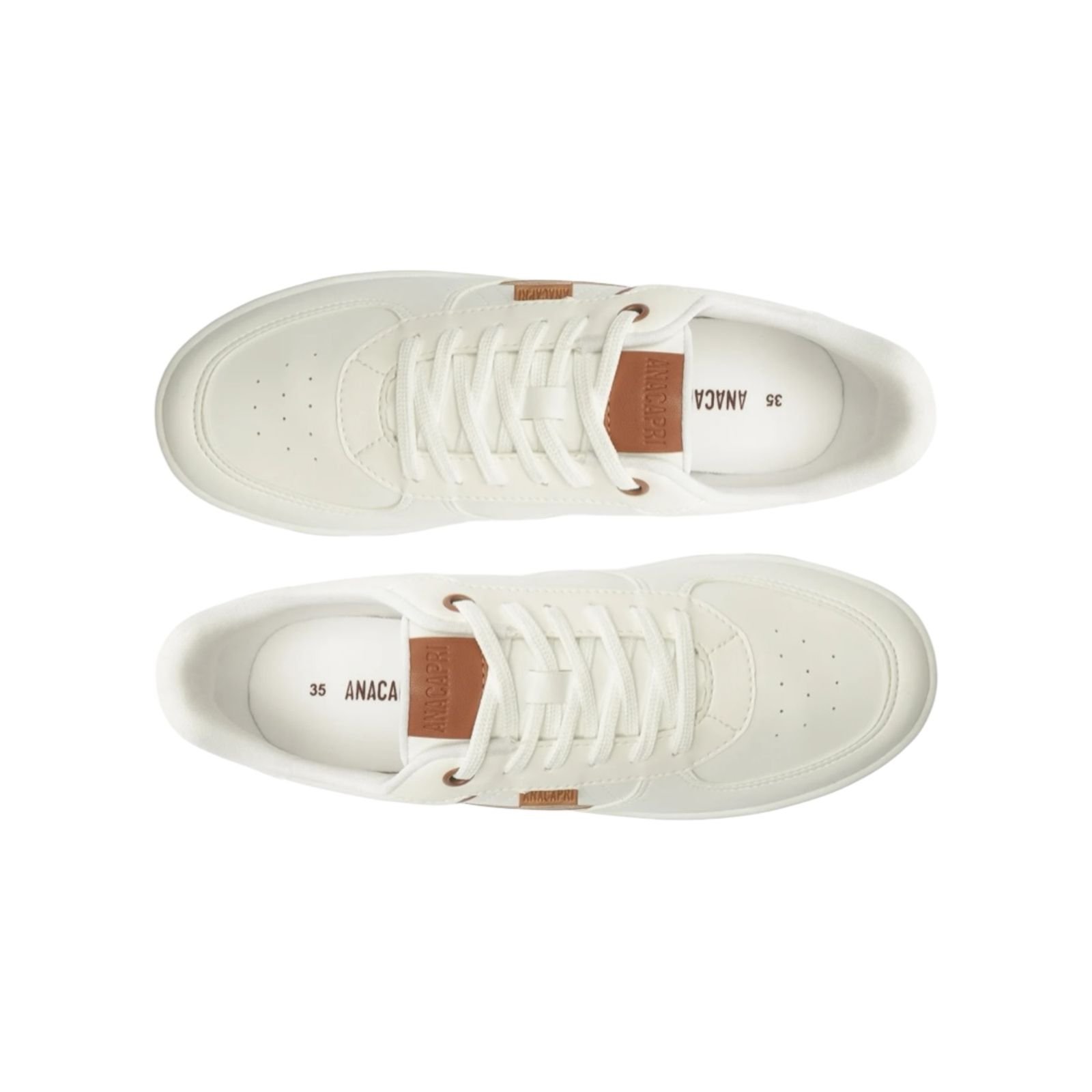 Tenis Feminino Anacapri Casual Mis Spo Sola Alta Branco Branco 4