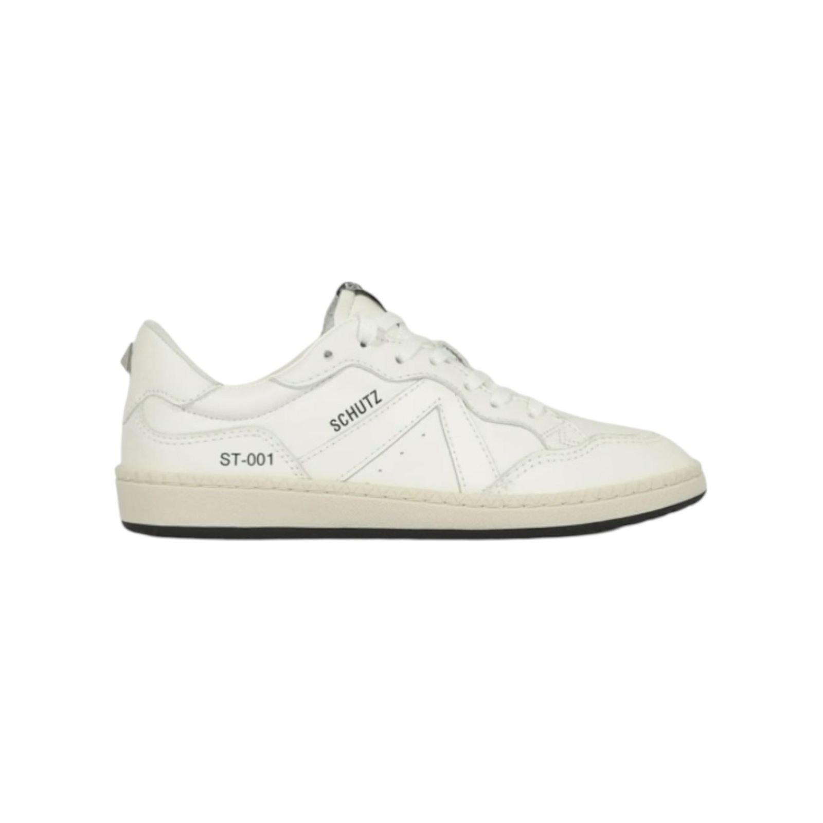 Tenis Feminino Schutz ST 001 Casual Couro Triangle Branco