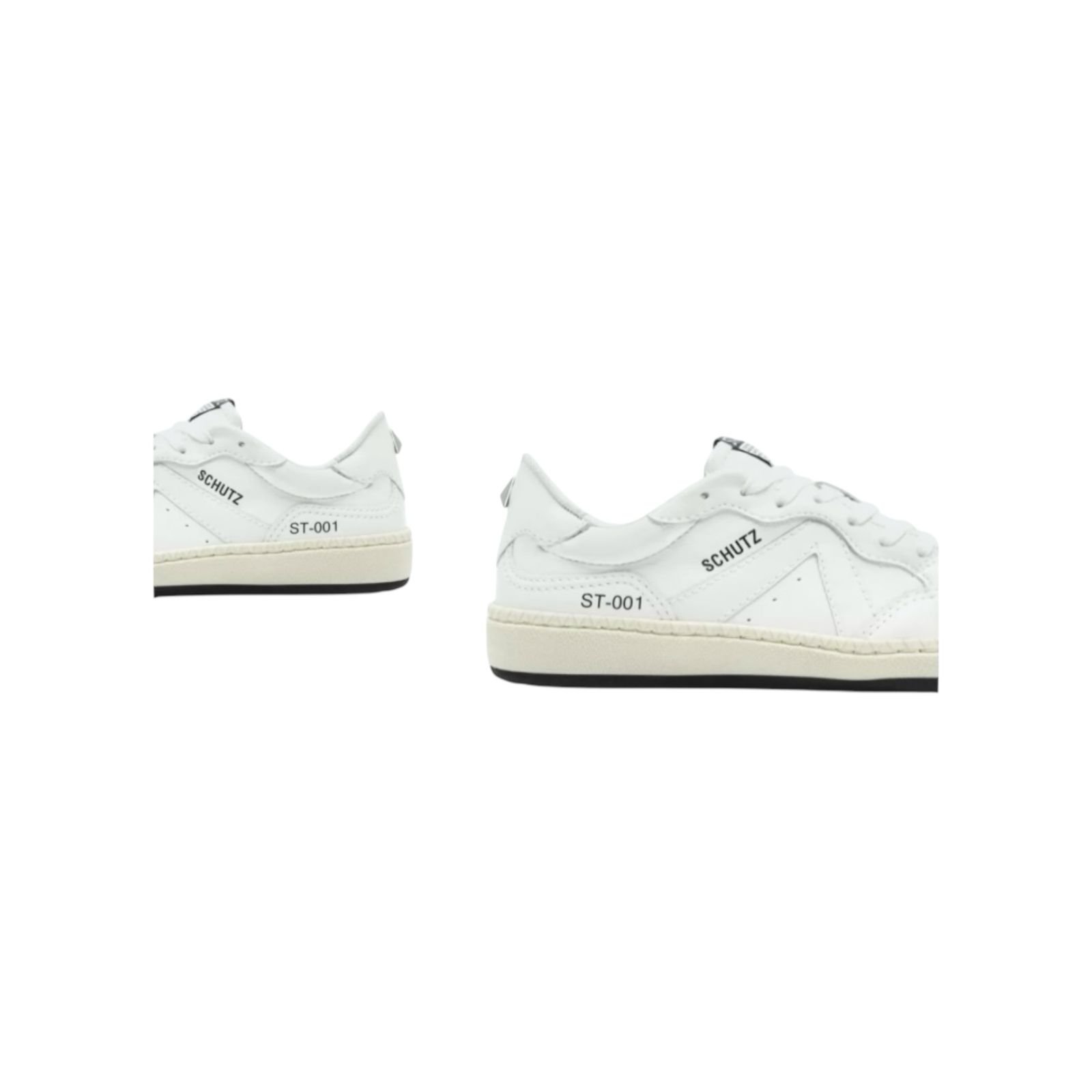 Tenis Feminino Schutz ST 001 Casual Couro Triangle Branco Branco 3
