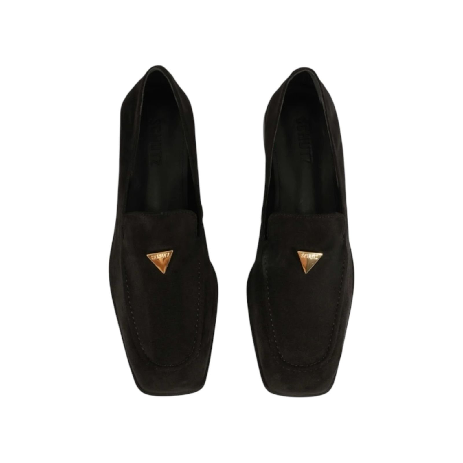 Mocassim Feminino Schutz Loafer New Basics Camurça Preto Preto 5
