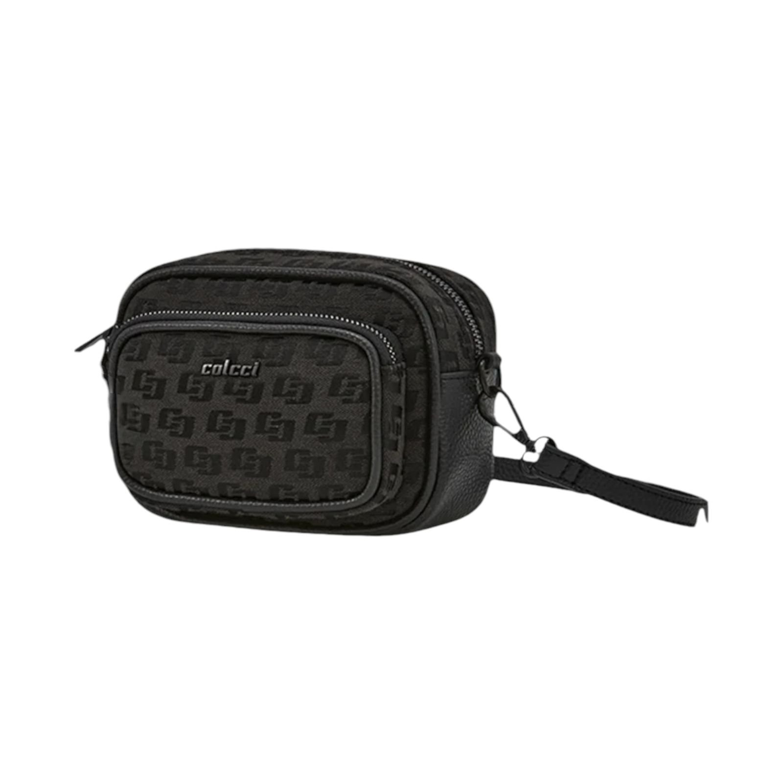 Bolsa Feminina Colcci Camera Bag Jacquard Tiracolo Pequena Preto Preto 2