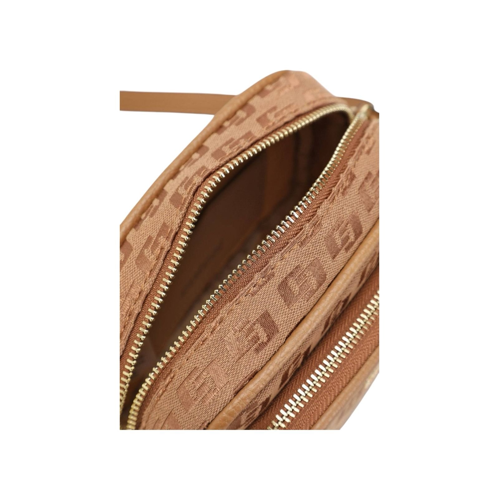 Bolsa Feminina Colcci Camera Bag Jacquard Tiracolo Pequena Caramelo Caramelo 3