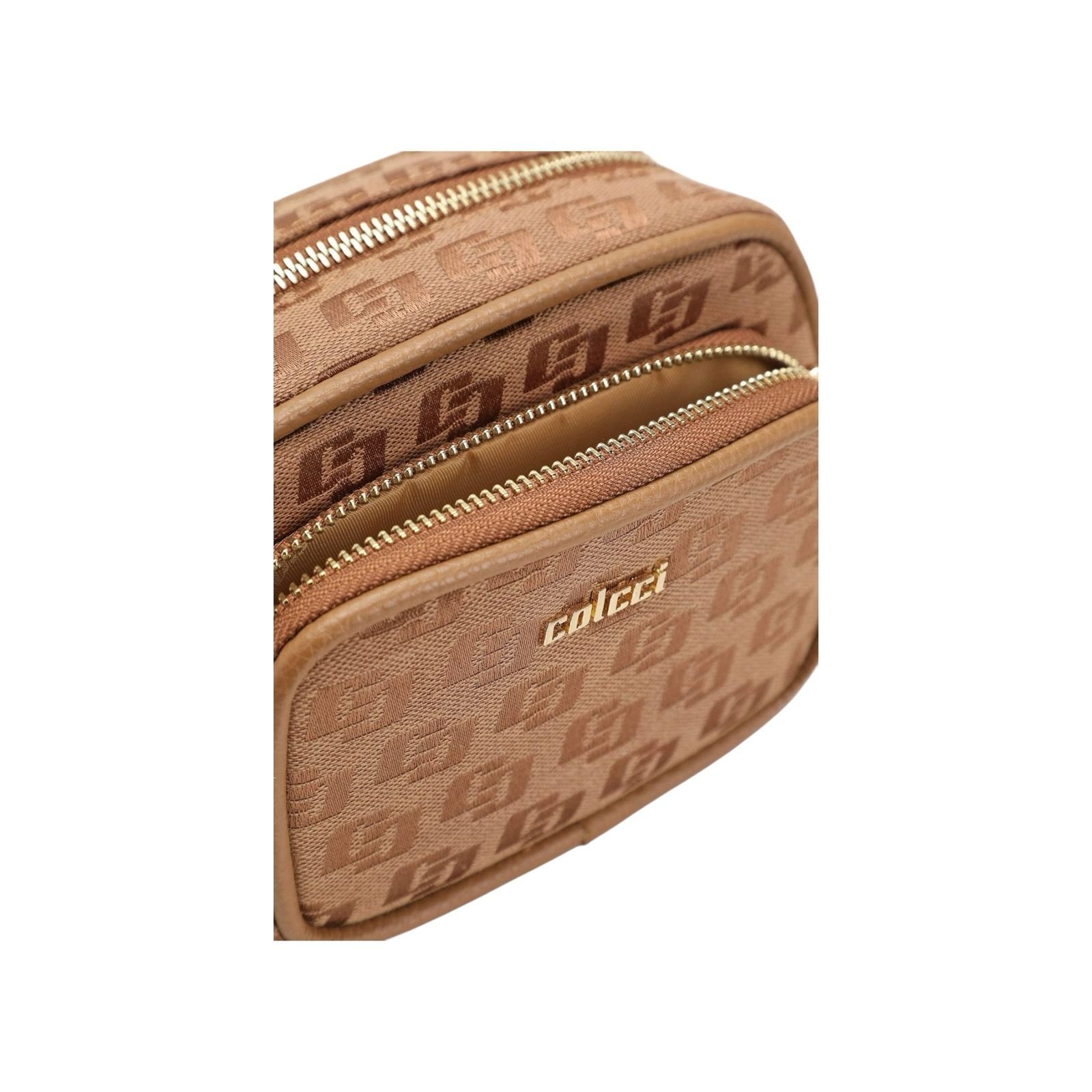Bolsa Feminina Colcci Camera Bag Jacquard Tiracolo Pequena Caramelo Caramelo 4