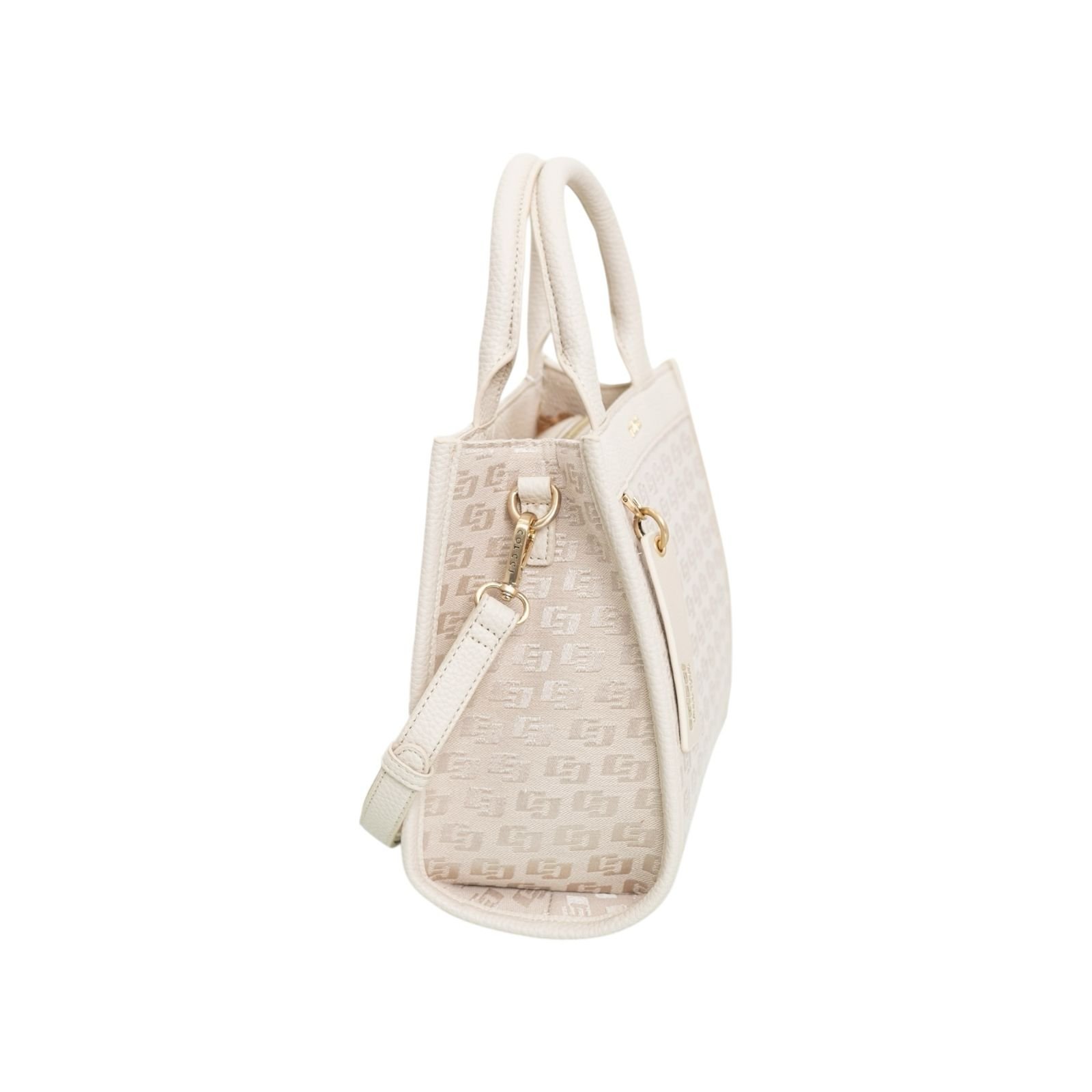 Bolsa Feminina Colcci Tote Jacquard Alça Dupla Media Creme Creme 2
