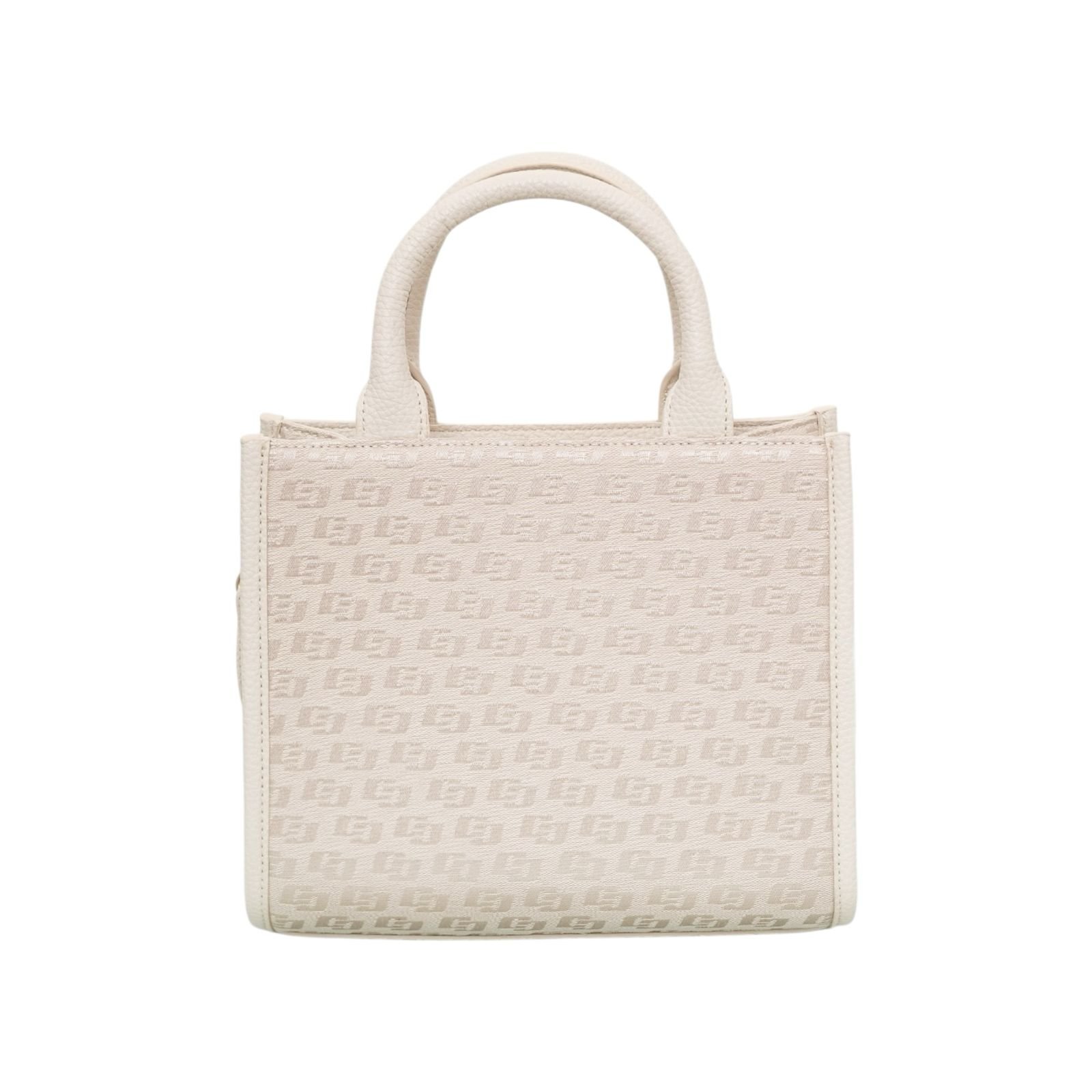 Bolsa Feminina Colcci Tote Jacquard Alça Dupla Media Creme Creme 4