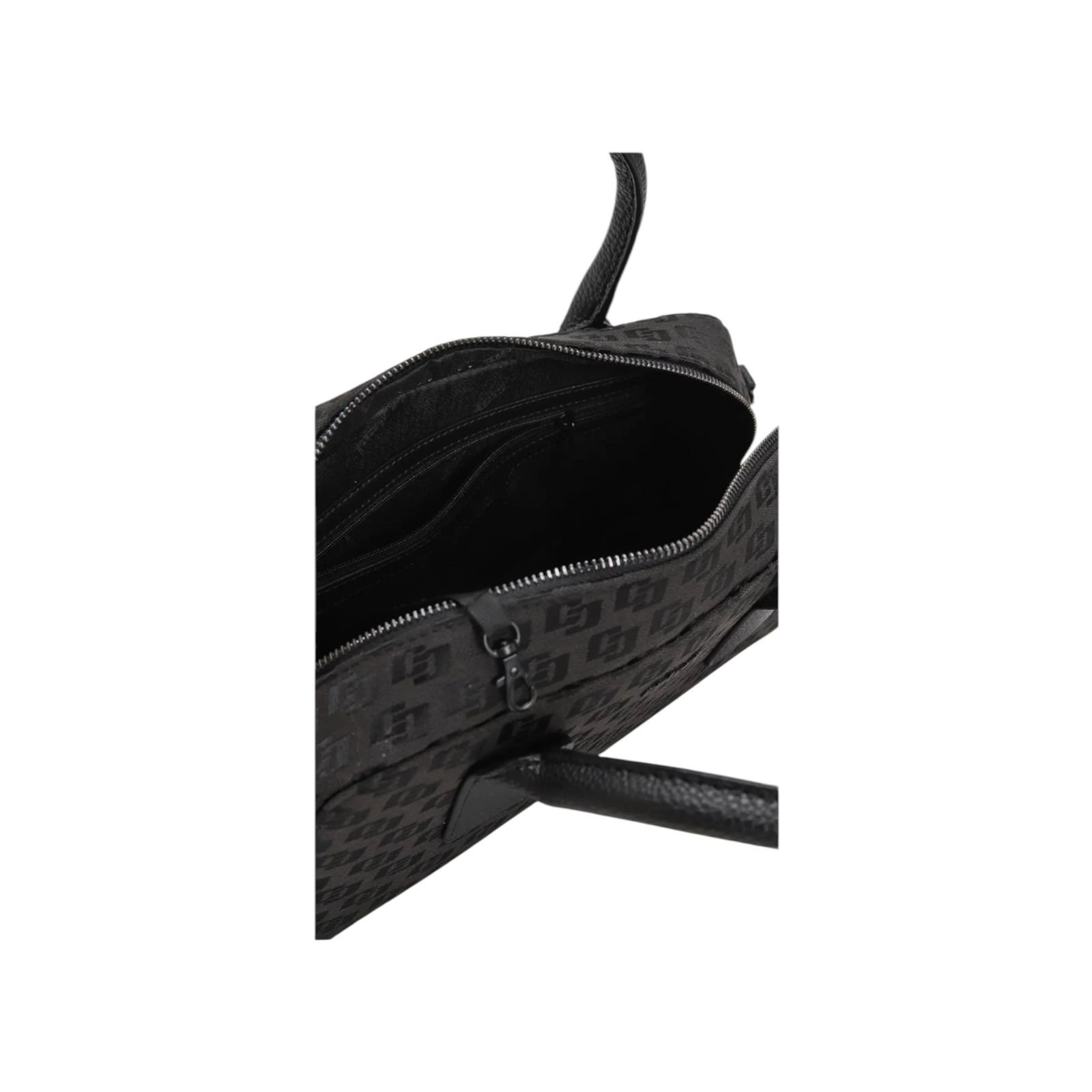 Bolsa Feminina Colcci Bowling Jacquard Alça Dupla Media Preto Preto 3