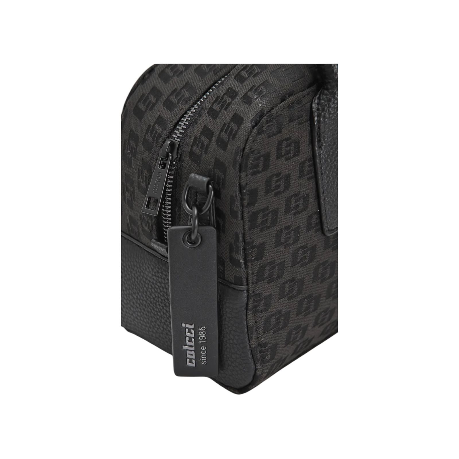 Bolsa Feminina Colcci Bowling Jacquard Alça Dupla Media Preto Preto 4